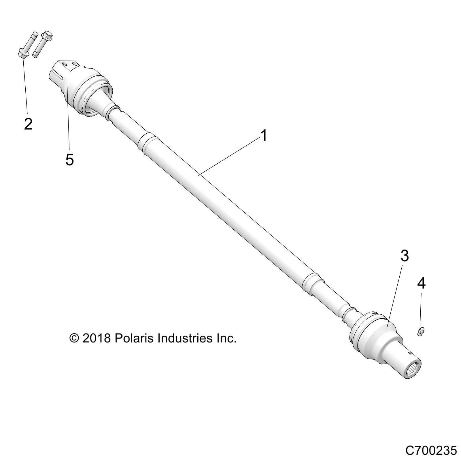Polaris Ranger XP 1000 Rear Prop Drive Shaft 1333924 - Open Box