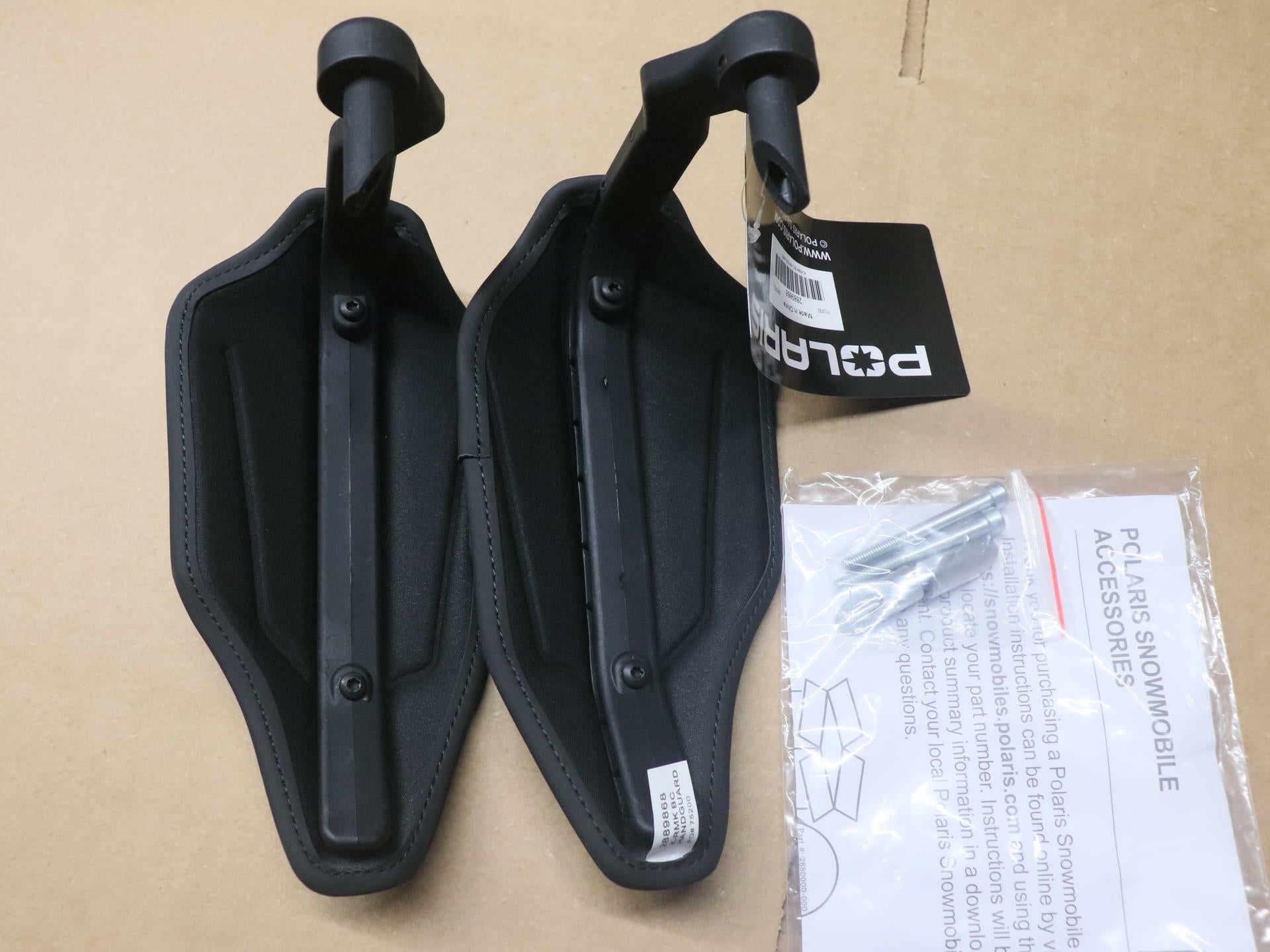 OPEN BOX - OEM Polaris Handguard Set BLACK Snowmobile RMK Backcountry - 2889868