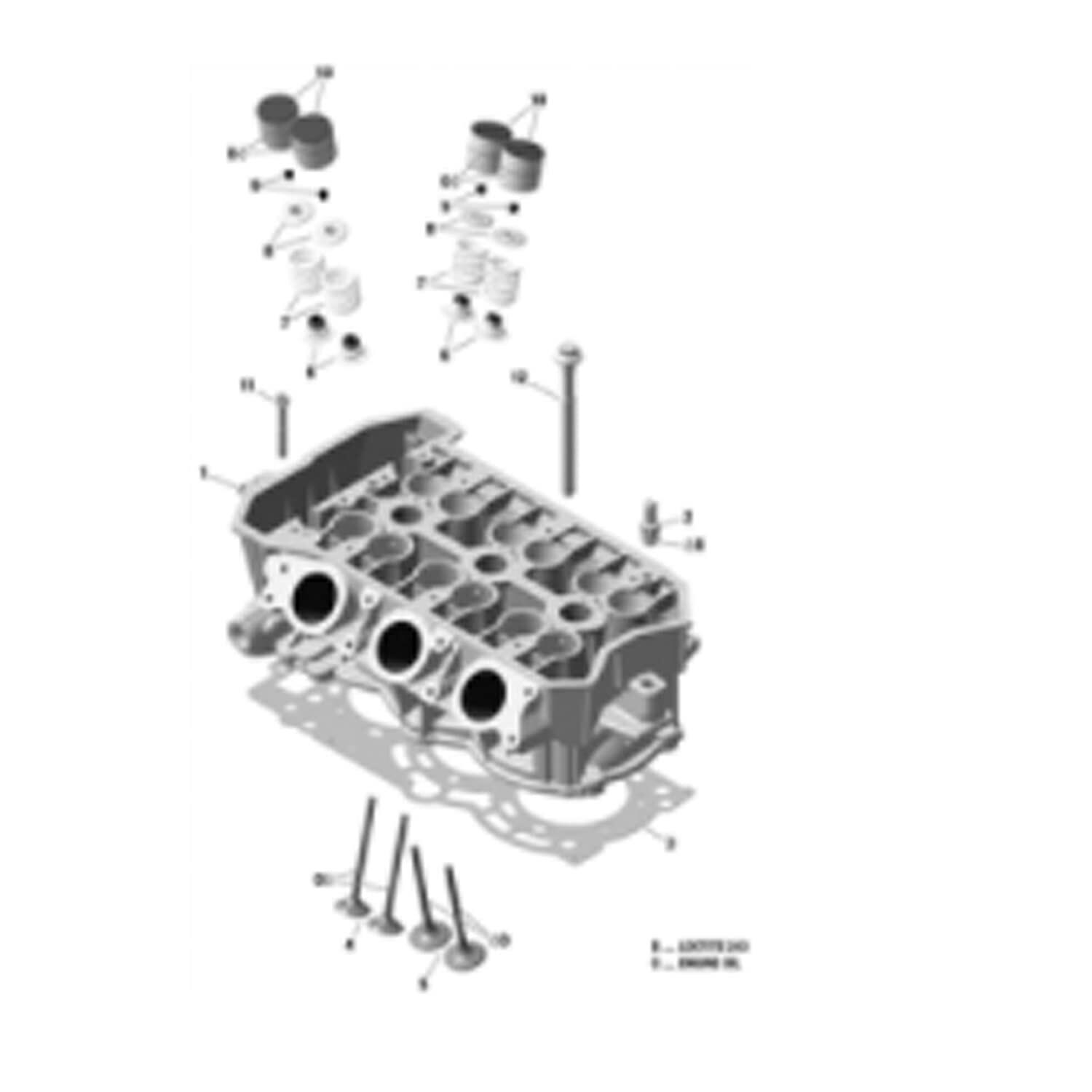 Can-Am 420431816 Maverick X3 Turbo 2017-2018 Cylinder Head Gasket OEM New