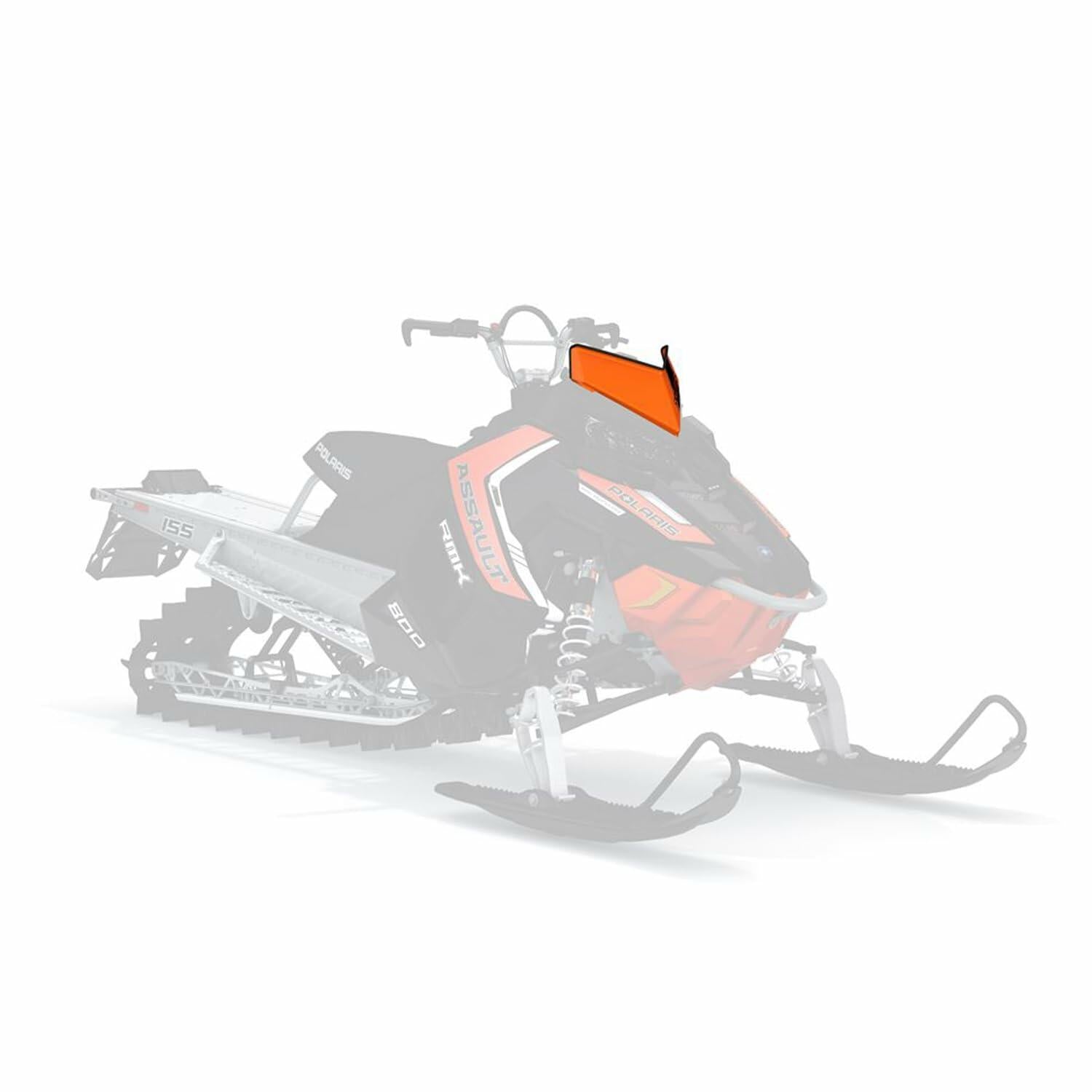 Polaris 2881245 7" Orange Black Low Windshield Rush Switchback Titan RMK SKS Snowmobile
