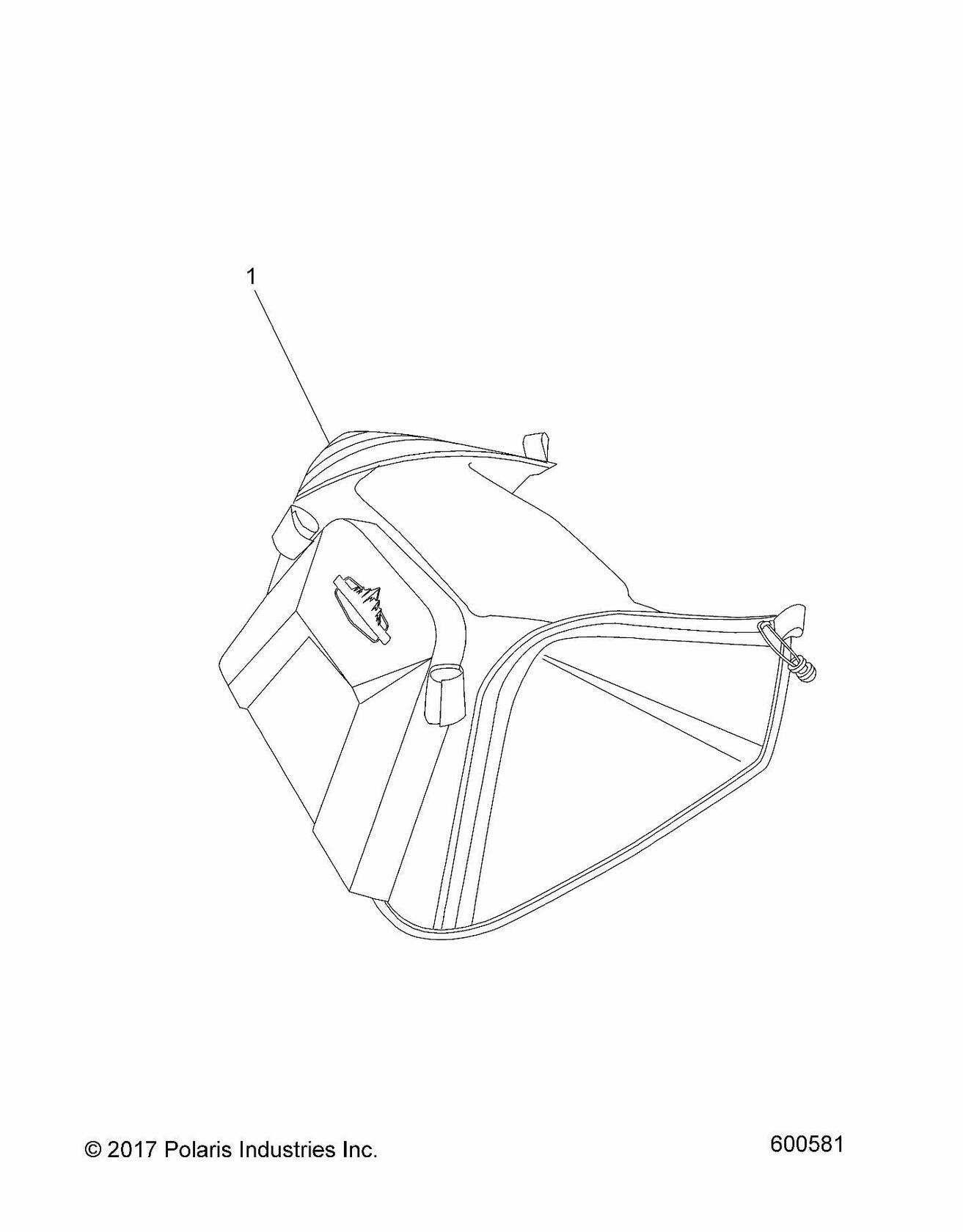 Polaris Snowmobile Burandt Adventure Underseat Bag