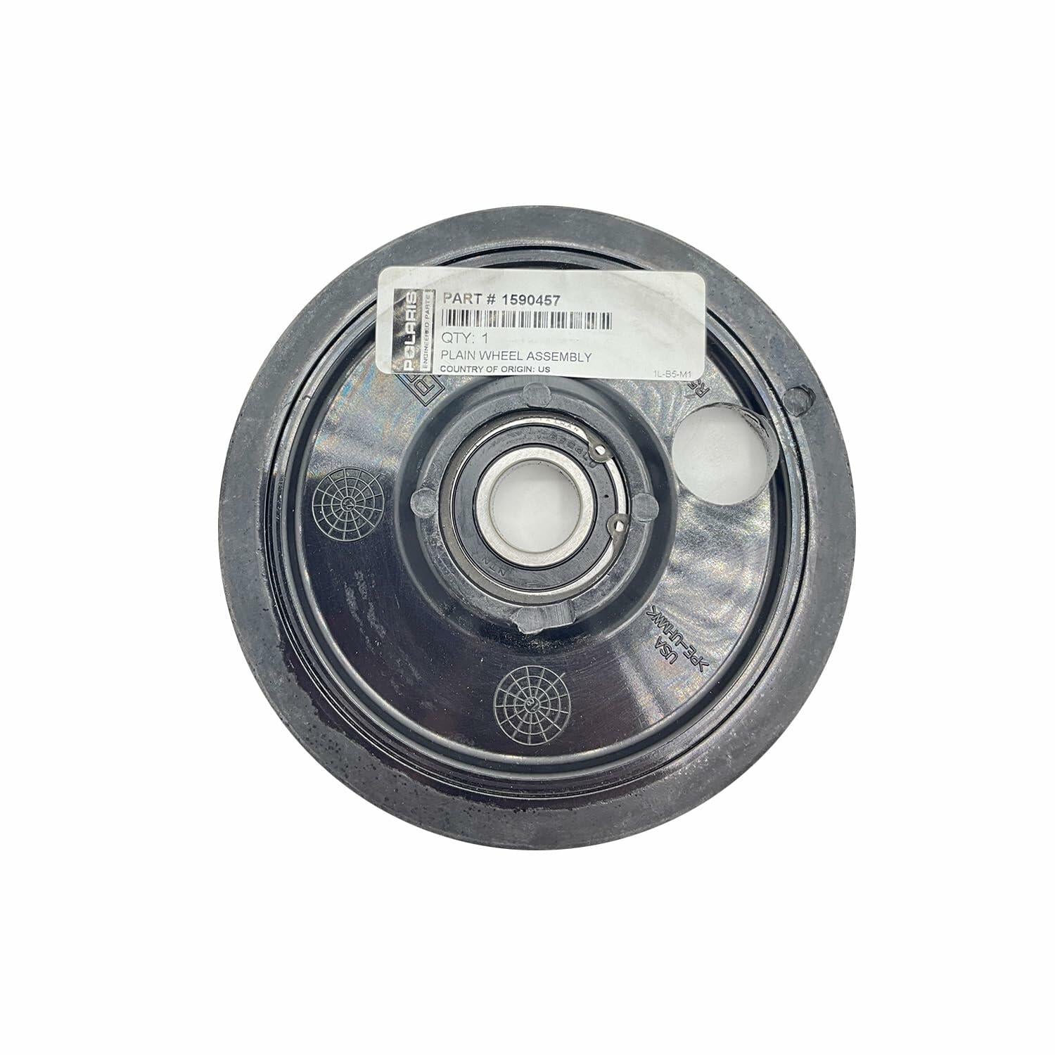 Polaris Snowmobile Plain Wheel Assembly, Genuine OEM Part 1590457, Qty 1
