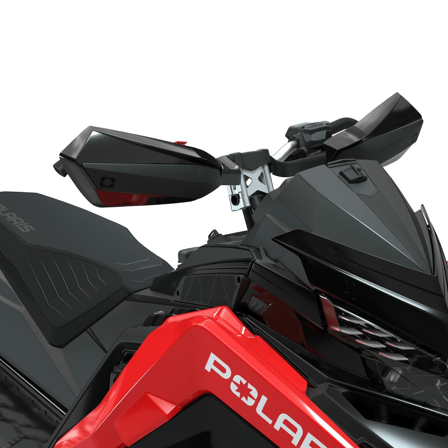 Polaris Snowmobile MATRYX Defend Handguards for Specific Switchback Assault 146, Switchback XC 146, INDY Adventure 137, INDY XC 137, INDY VR1 129 Models and More, Pair, Gloss Black - Part 2884616-266