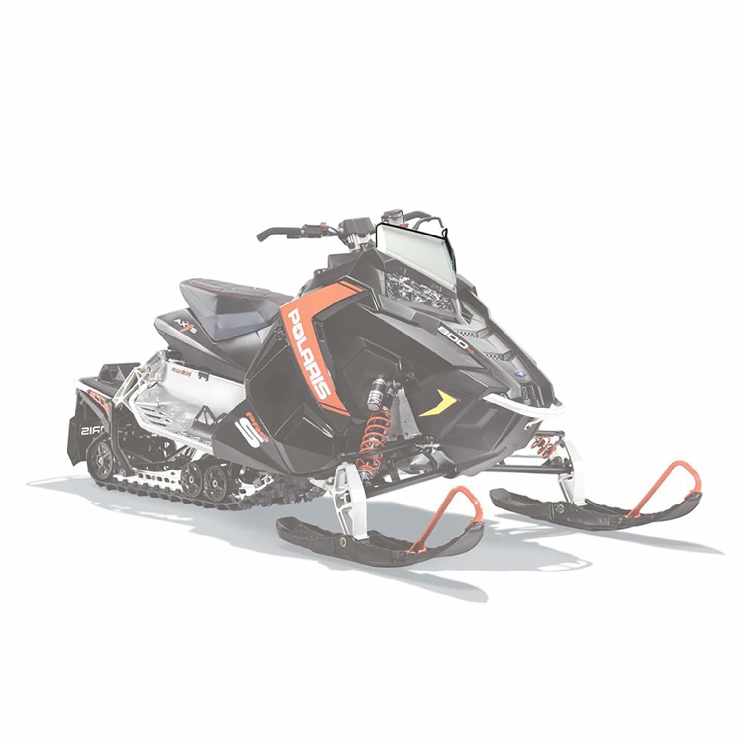 Polaris 2880386 7" White/Black Low Windshield Axys Rush Switchback Titan RMK SKS Snowmobile OEM