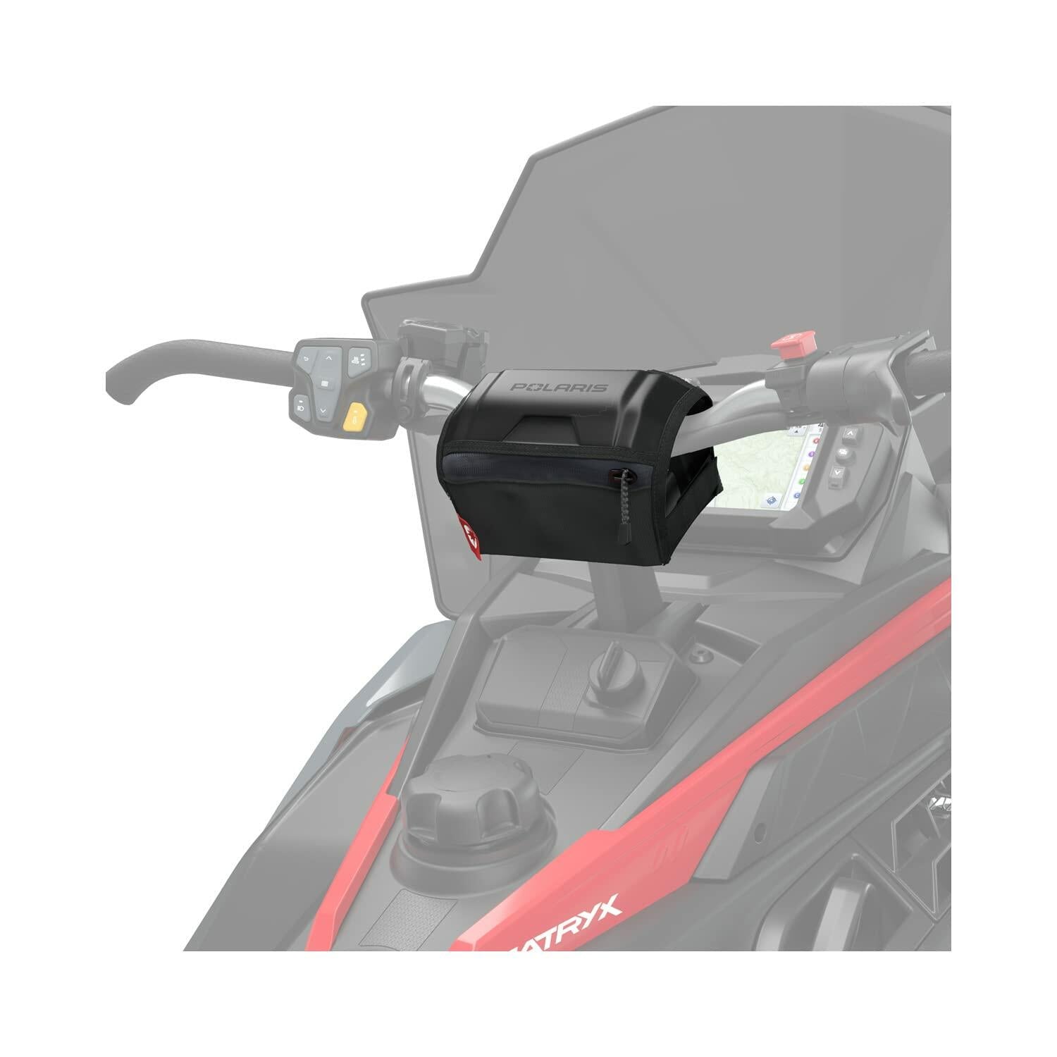 Polaris Snowmobile MATRYX Trail Handlebar Pad, Black, for Document Storage - Part 2890614