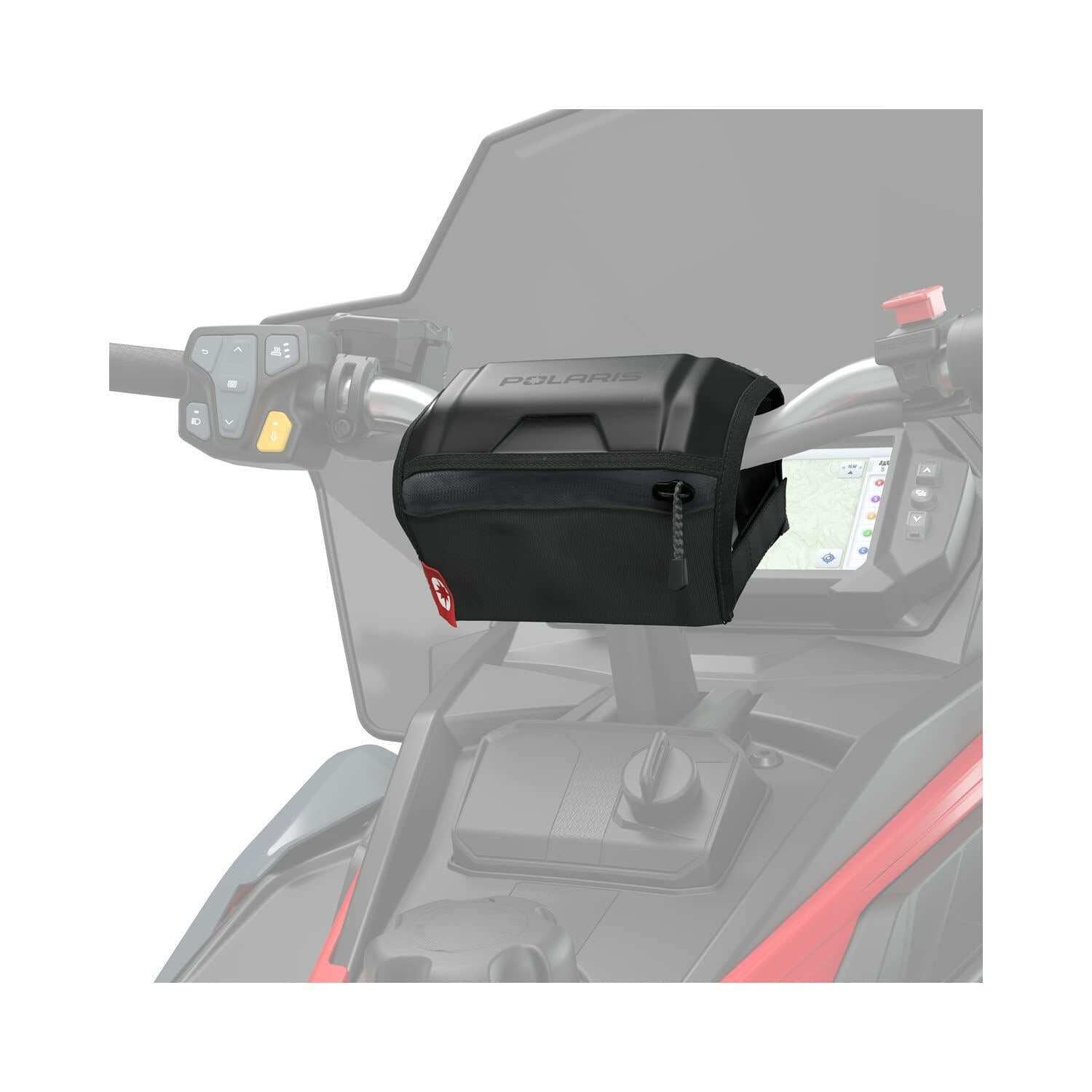 Polaris Snowmobile MATRYX Trail Handlebar Pad, Black, for Document Storage - Part 2890614