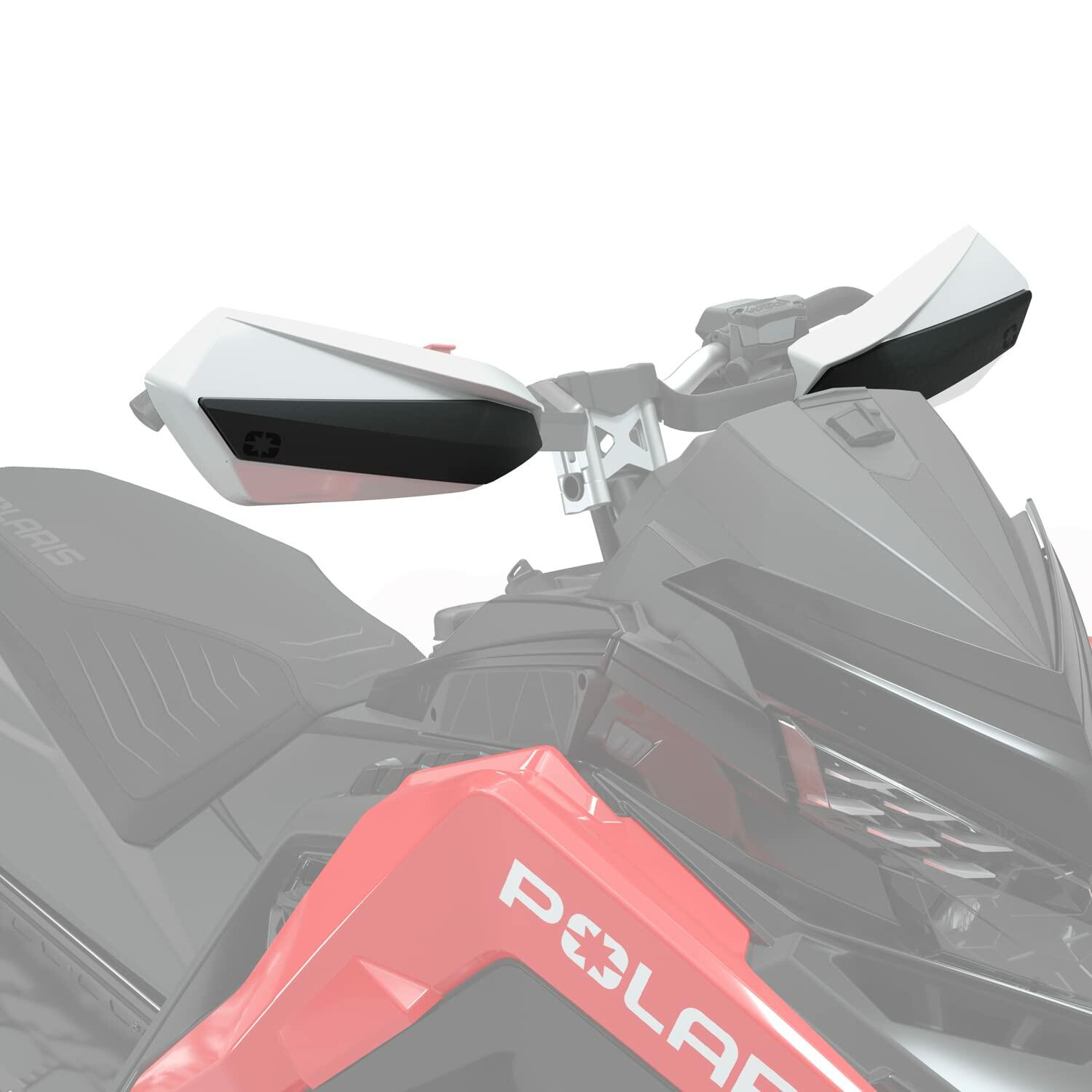 Polaris Snowmobile MATRYX Defend Handguards, Pair, White Lightning, for Specific Switchback Assault 146, Switchback XC 146, INDY Adventure 137, INDY XC 137, INDY VR1 129 Models and More - 2884616-599