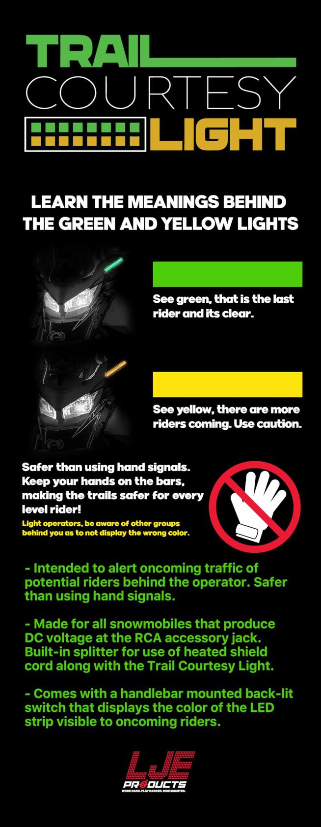 LJE Products LJE - Trail Courtesy Light - LJE-TCL-SNO-10