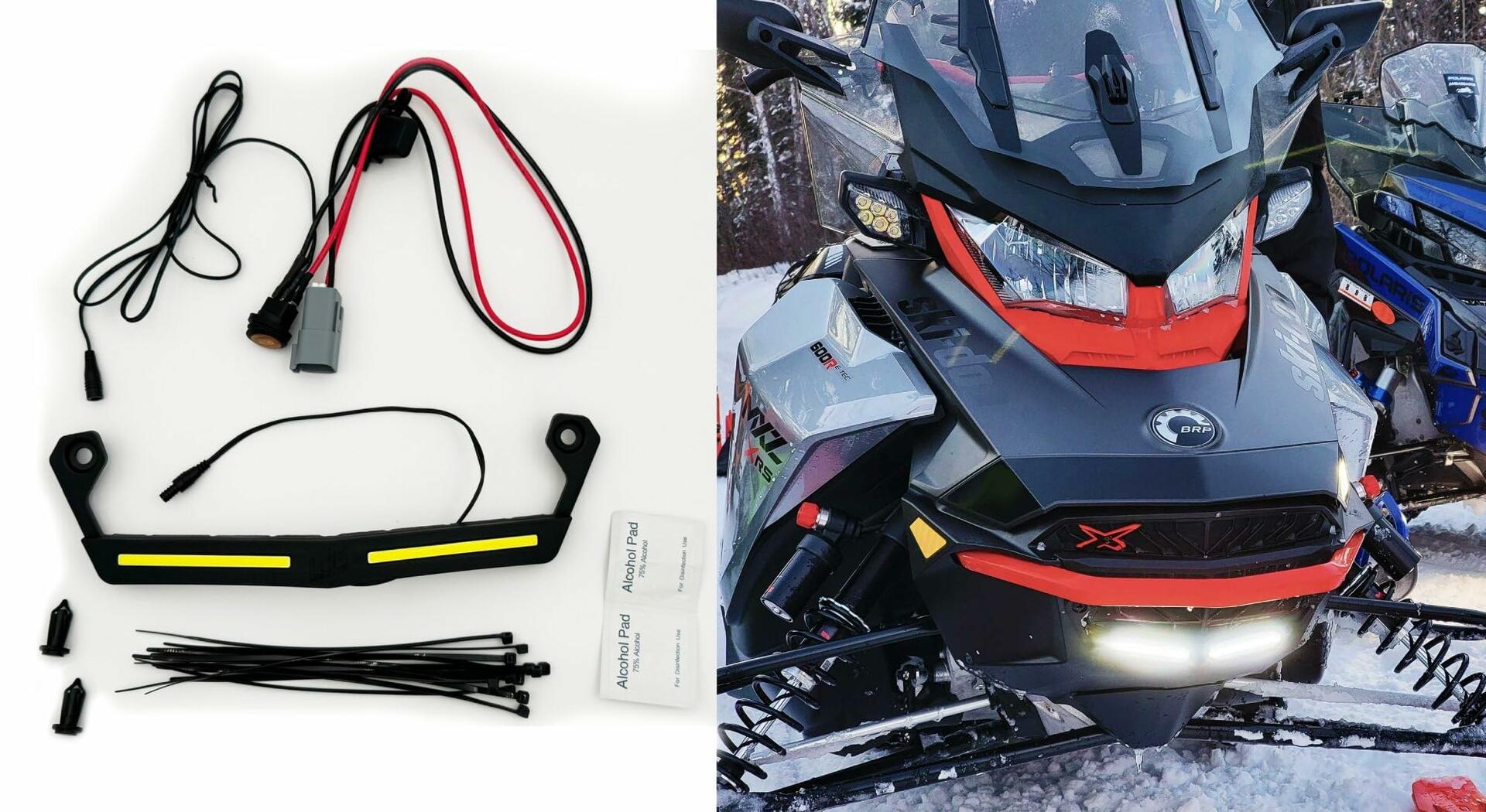 Whiteout LED Safety Light Kit Compatible for 2017+ Ski-Doo Gen 4 Narrowbody 2-Stroke Only