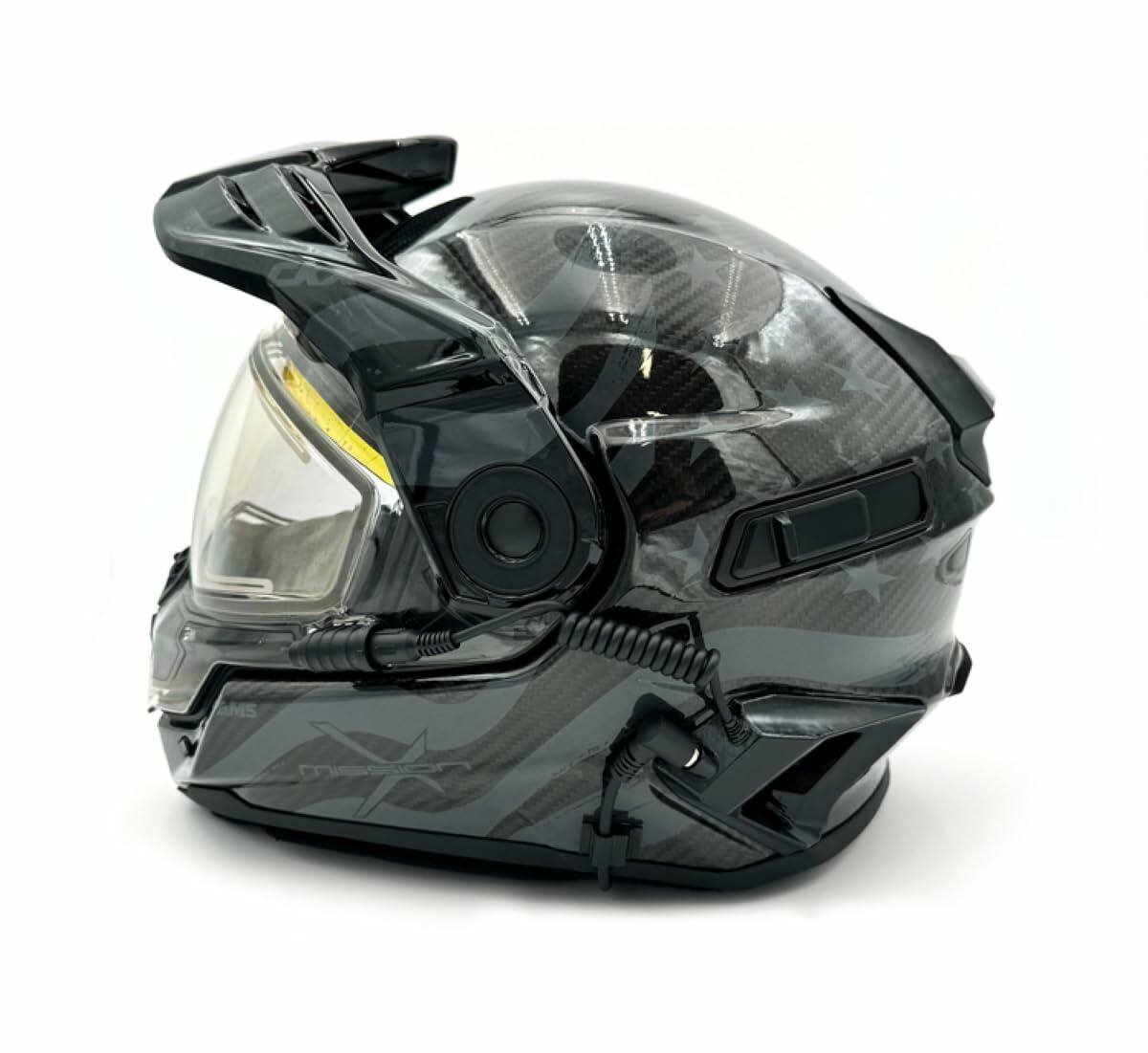 LJE Blizzard Buster for CKX Mission Helmet Safety Light Gloss Black BBM-001-01