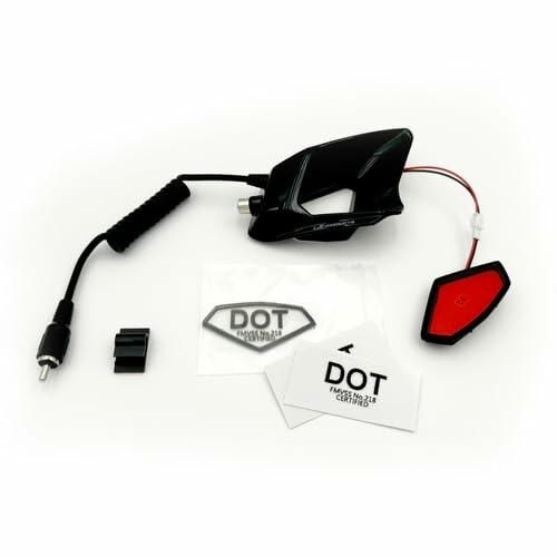 LJE Blizzard Buster for CKX Mission Helmet Safety Light Gloss Black BBM-001-01