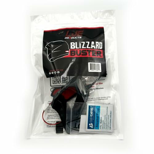 LJE Blizzard Buster for CKX Mission Helmet Safety Light Gloss Black BBM-001-01