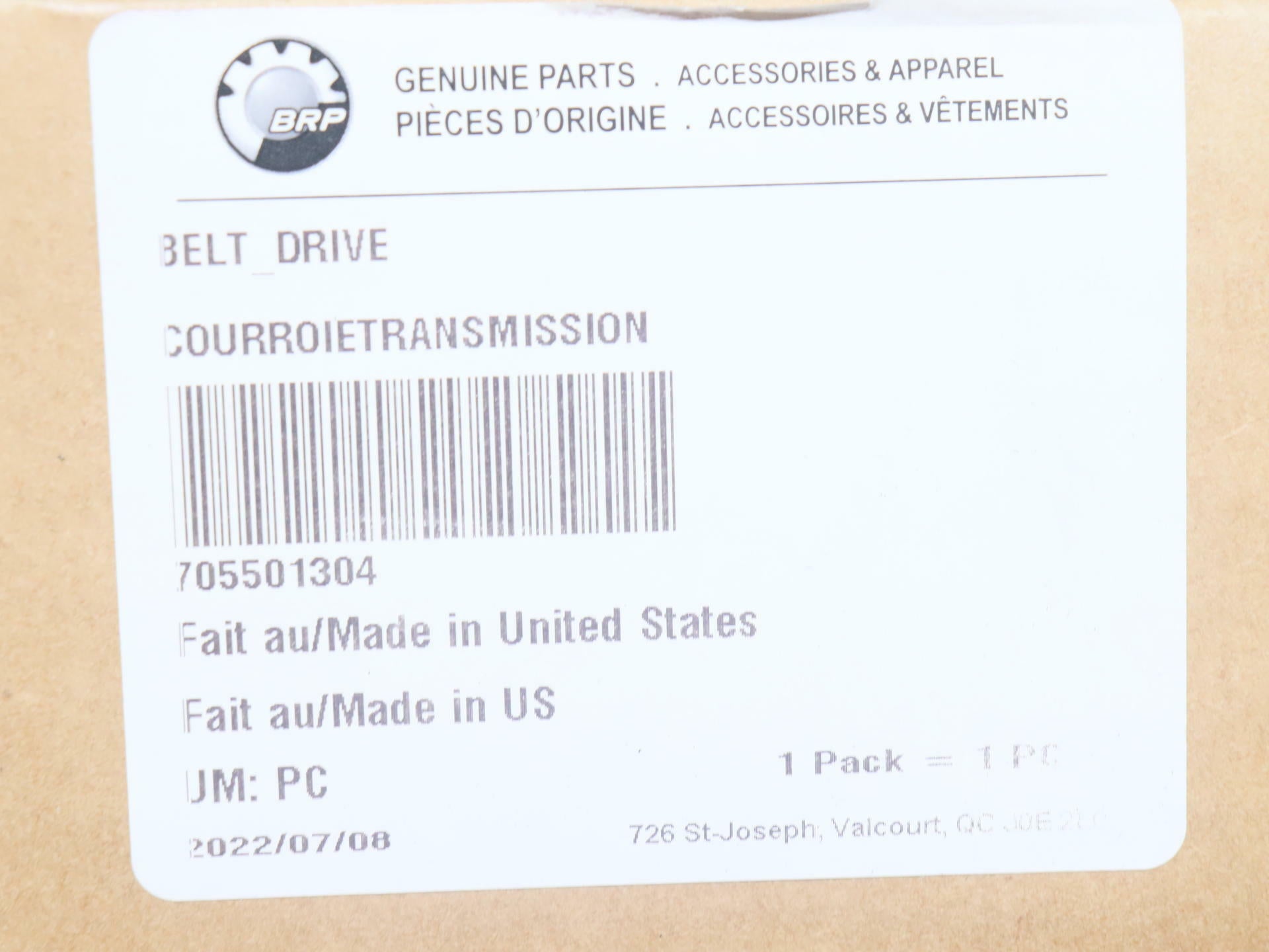 OEM Can-Am Rear Drive Belt 2015-2025 Spyder RT F3 - 705501304 - Open Box