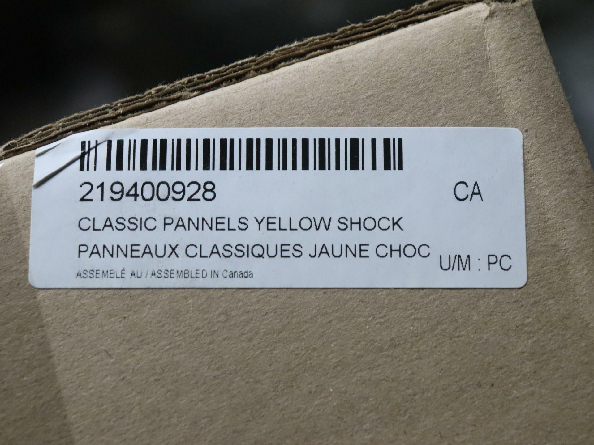 Can-Am Ryker Yellow Shock Body Panel Set OEM 219400928 - Open Box