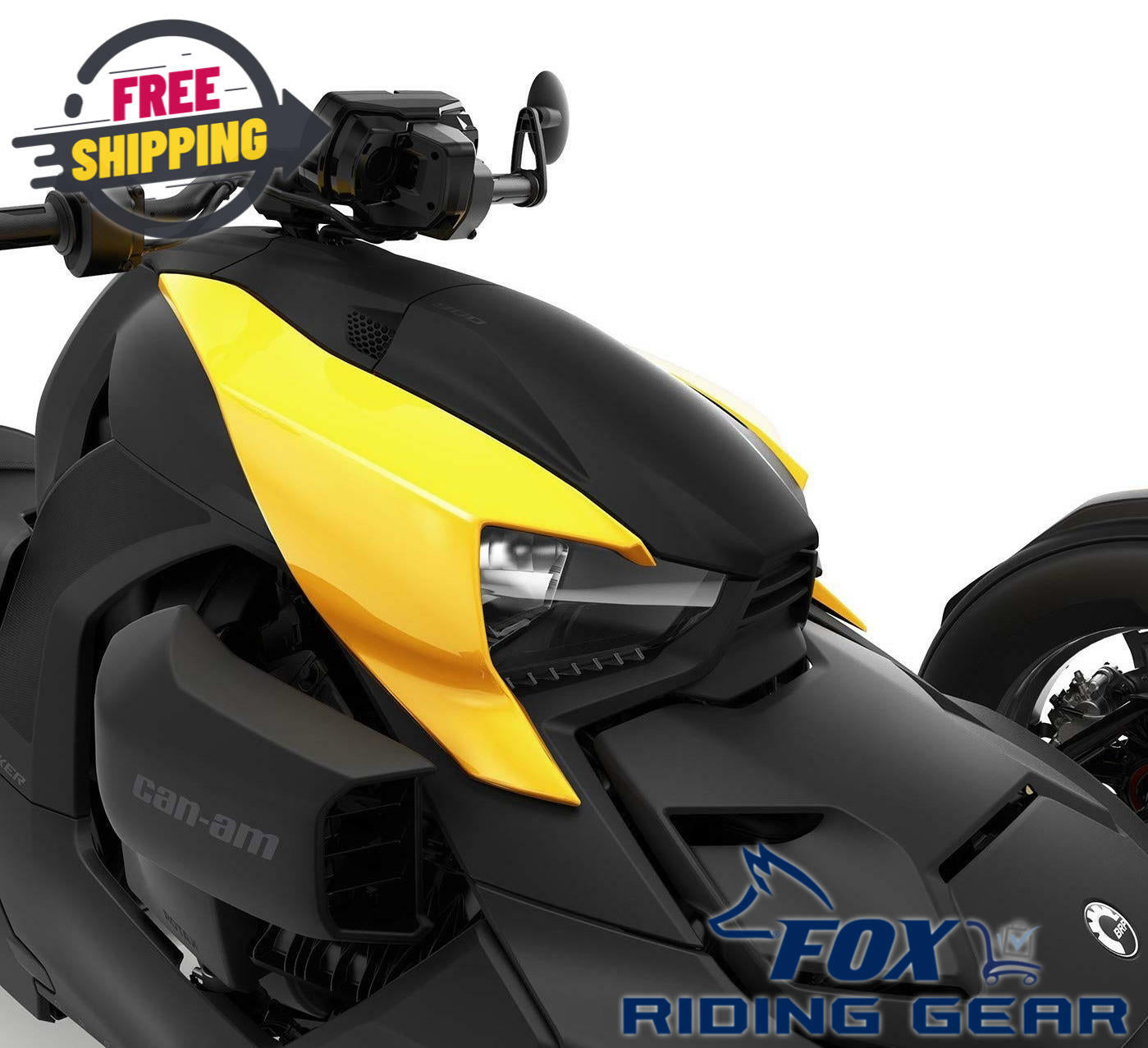 Can-Am Ryker Yellow Shock Body Panel Set OEM 219400928 - Open Box