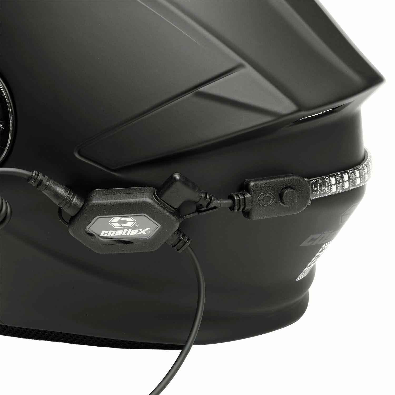 Castle X Illuminator Motorcycle, Bike, Snow Helmet LED Light Kit - 21 Vibrant Colors