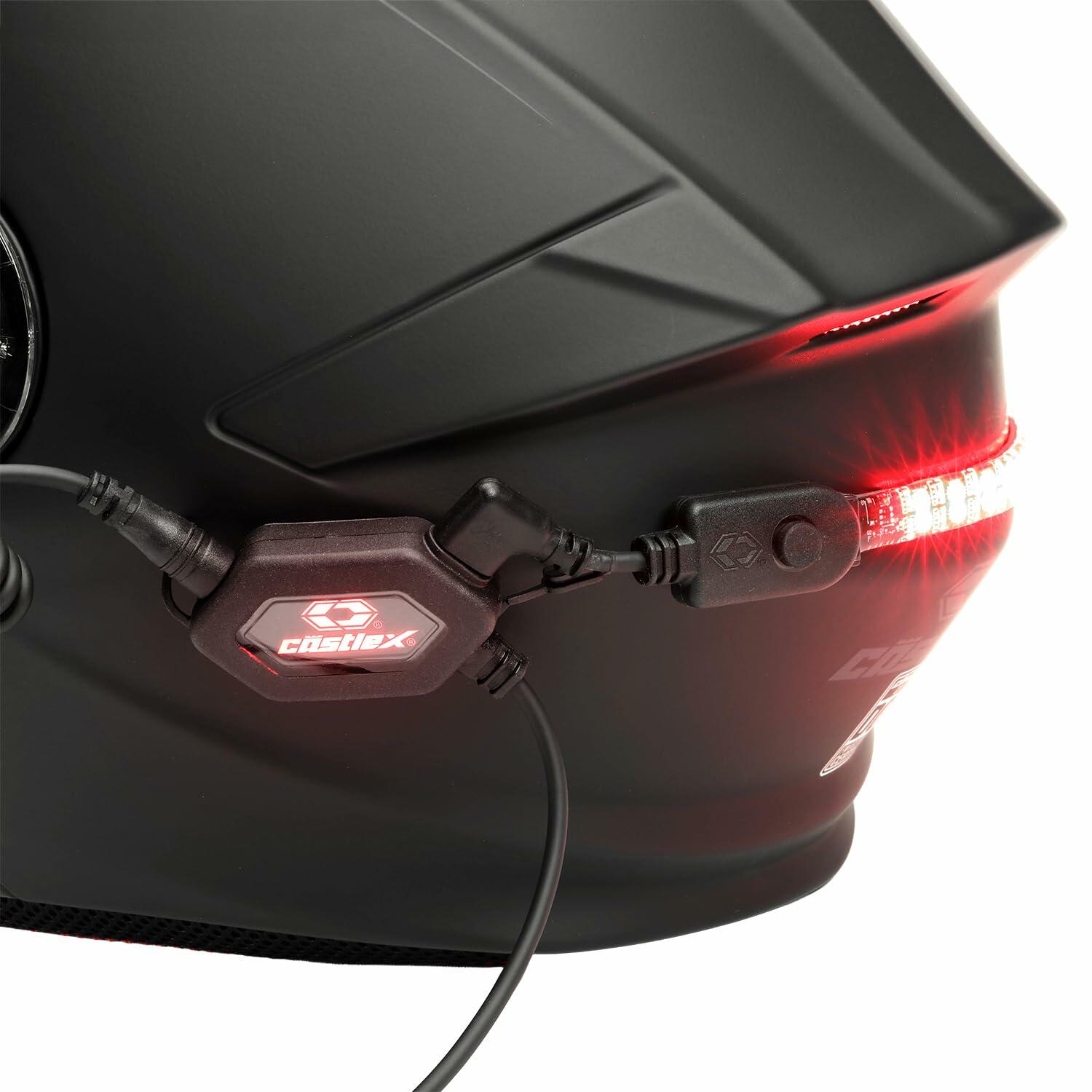 Castle X Illuminator Motorcycle, Bike, Snow Helmet LED Light Kit - 21 Vibrant Colors