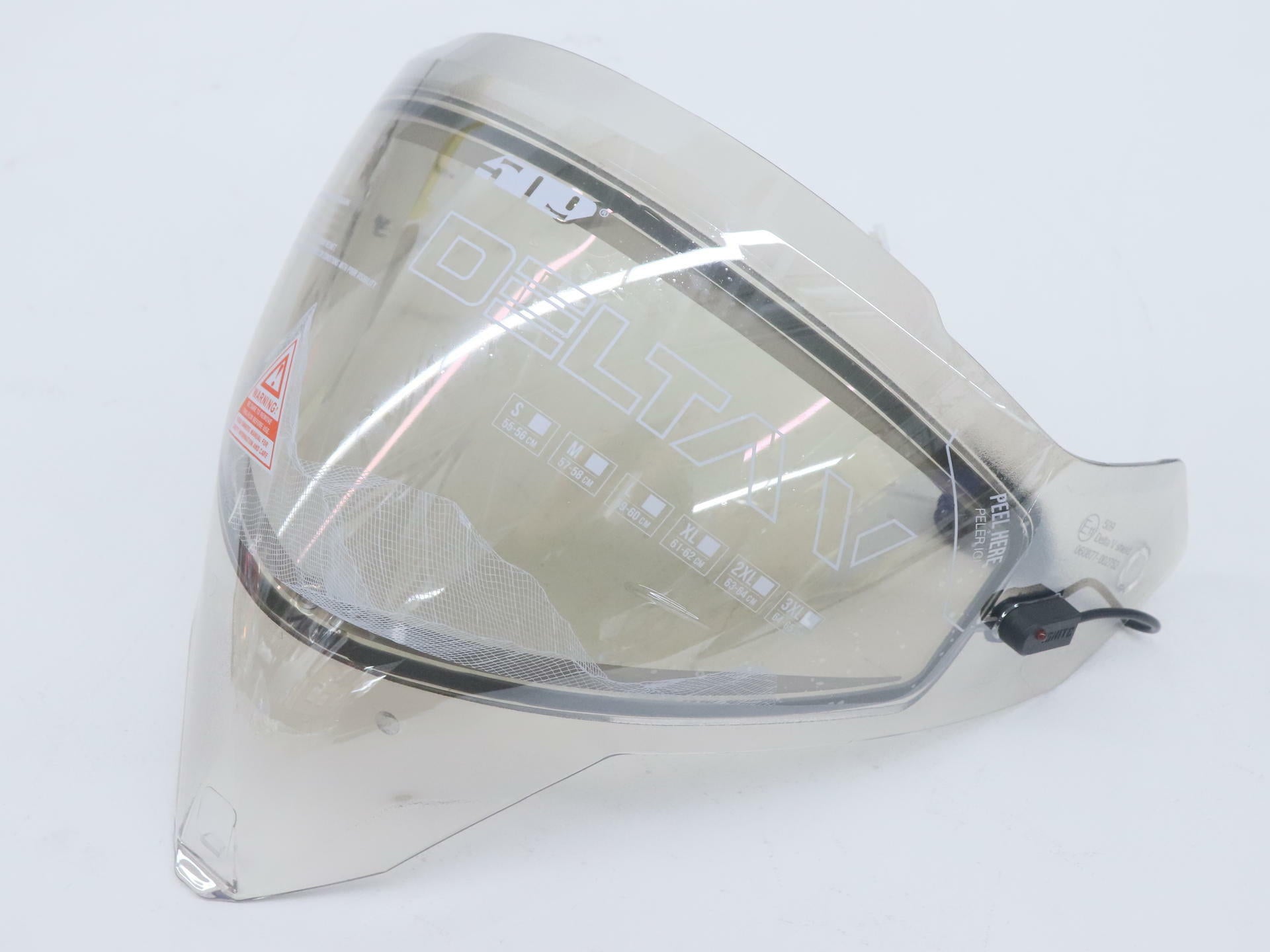 509 Delta V Electric Face Shield Chrome Mirror - F01016400-000-601 - Open Box