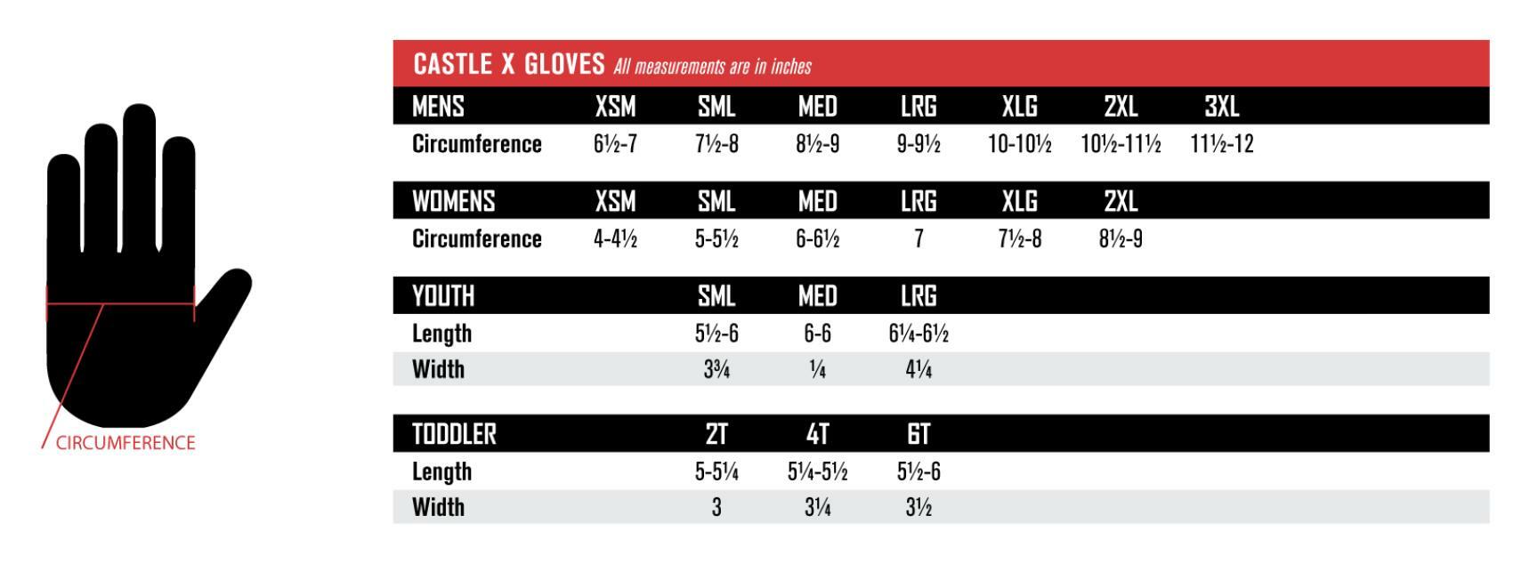 Castle X Platform Snowmobile Gloves Womens XS Black 73-6331 - Open Box