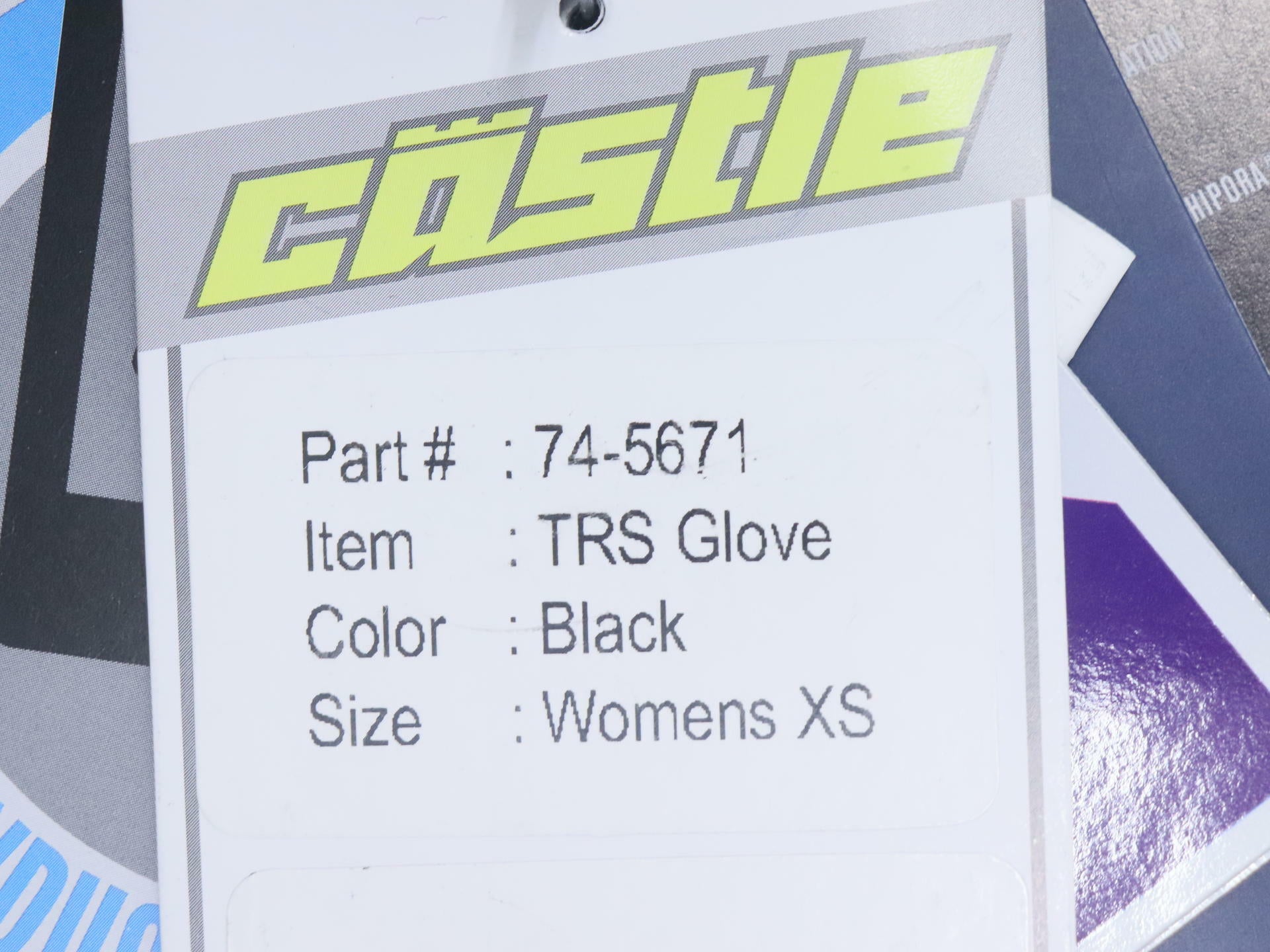 Castle X TRS G3 Womens XS Black Winter Snowmobile Gloves 74-5671 - Open Box