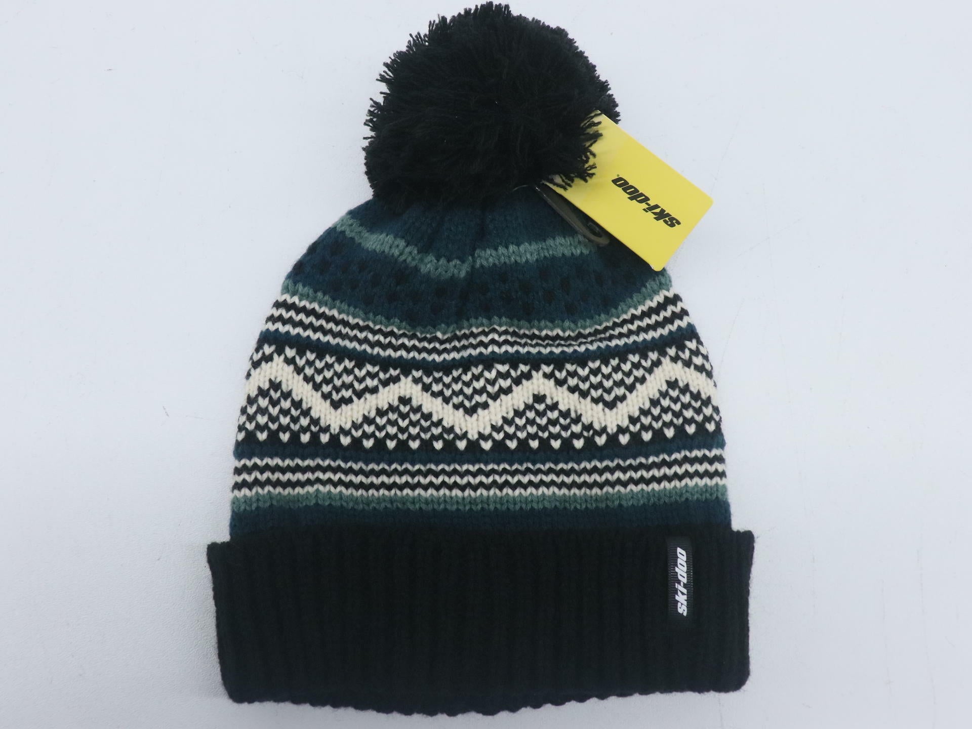 OPEN BOX - Ski-Doo Pom-Pom Knit Beanie Hat Ice - Adult One Size - 4548160038