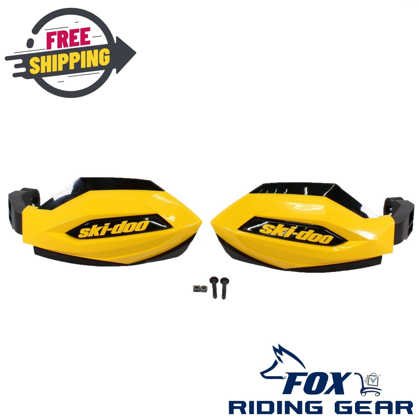 OEM Ski-Doo Hand Guard Wind Deflectors YELLOW 860200710 - REV-XP XR - Open Box