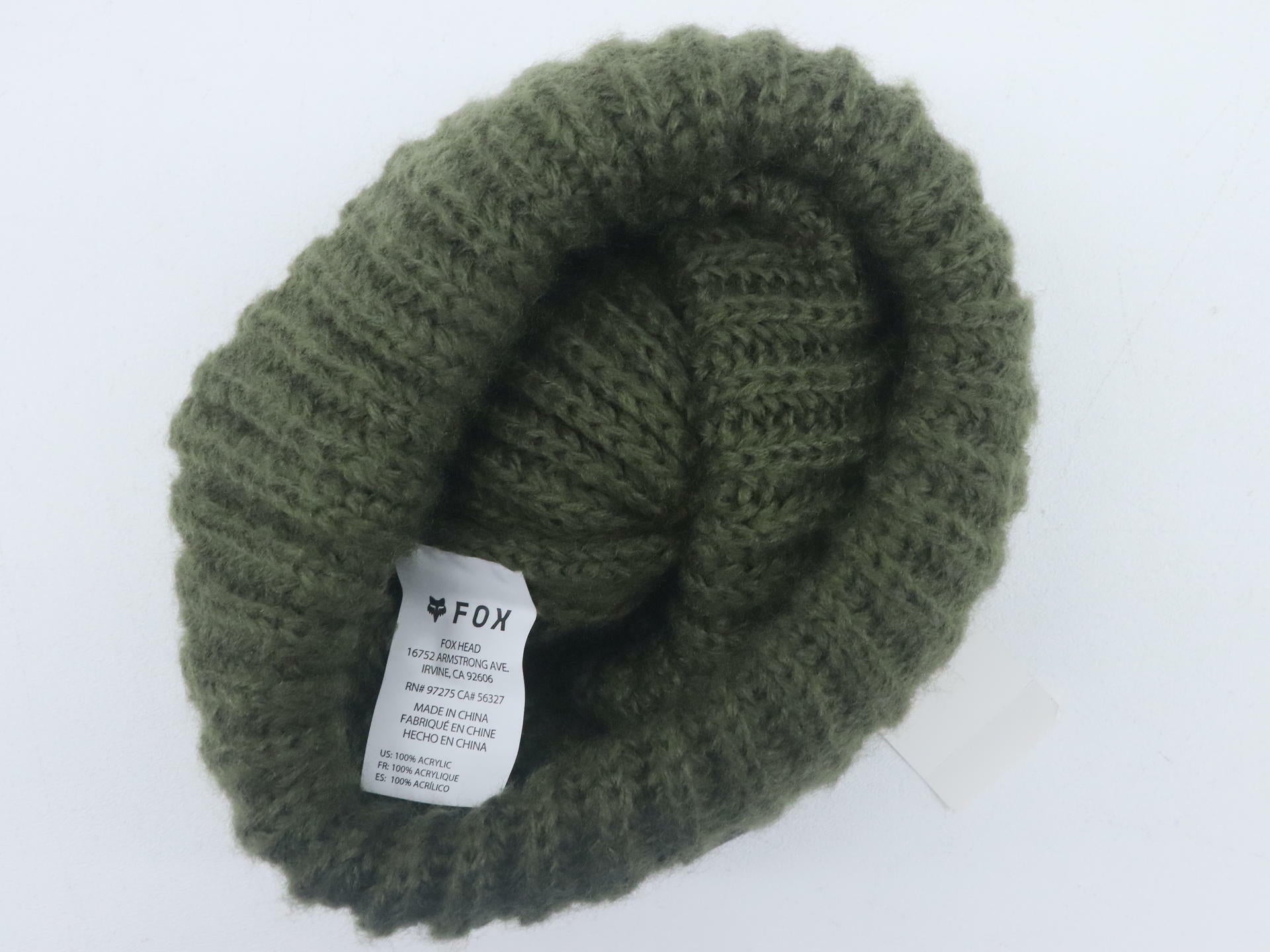 Fox Racing Womens Indo Beanie Olive Green One Size 31833-099-OS - Open Box