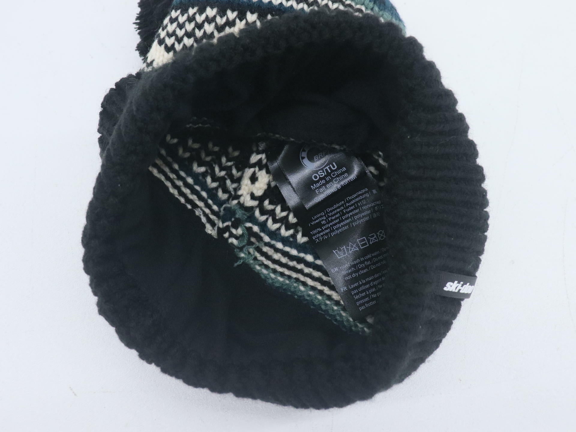 Ski-Doo Pom-Pom Knit Beanie Hat Ice Adult One Size 4548160038 - Open Box