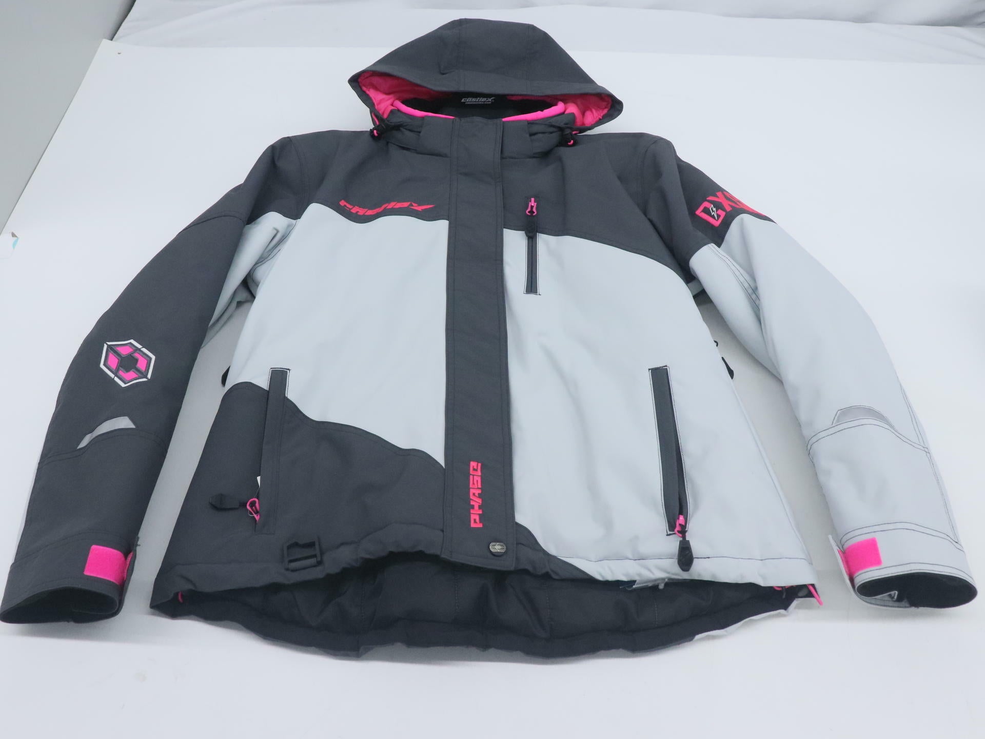 Castle X Phase Womens Snowmobile Jacket Silver Pink XL 71-4248 - Open Box