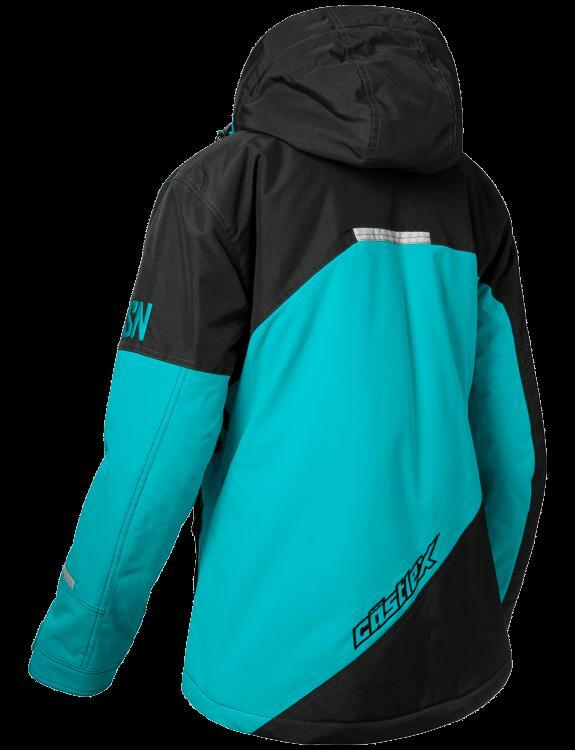 Castle X Phase Women's Snowmobile Jacket Black Turquoise 2XL 71-4229 - Open Box