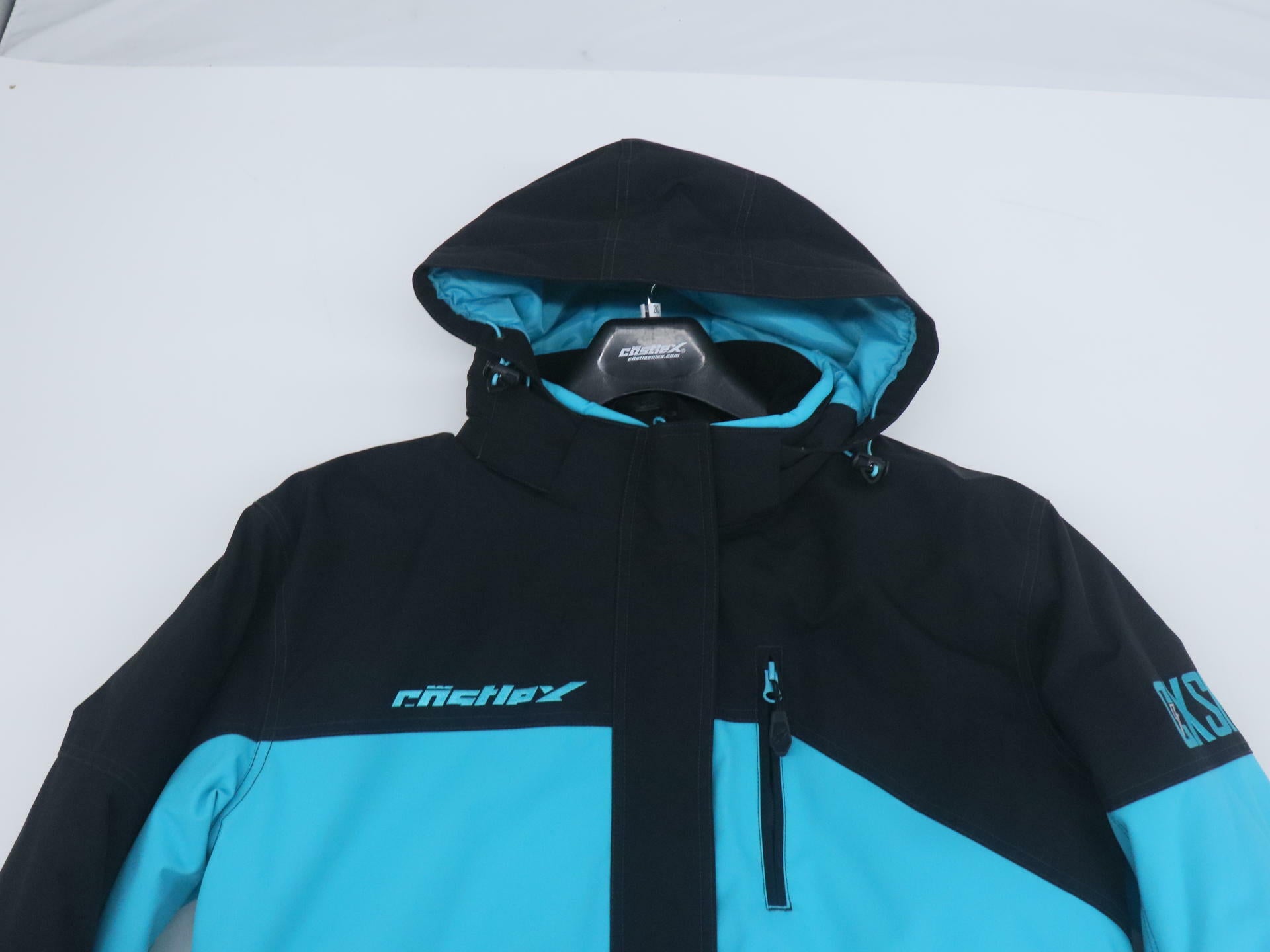 Castle X Phase Women's Snowmobile Jacket Black Turquoise 2XL 71-4229 - Open Box