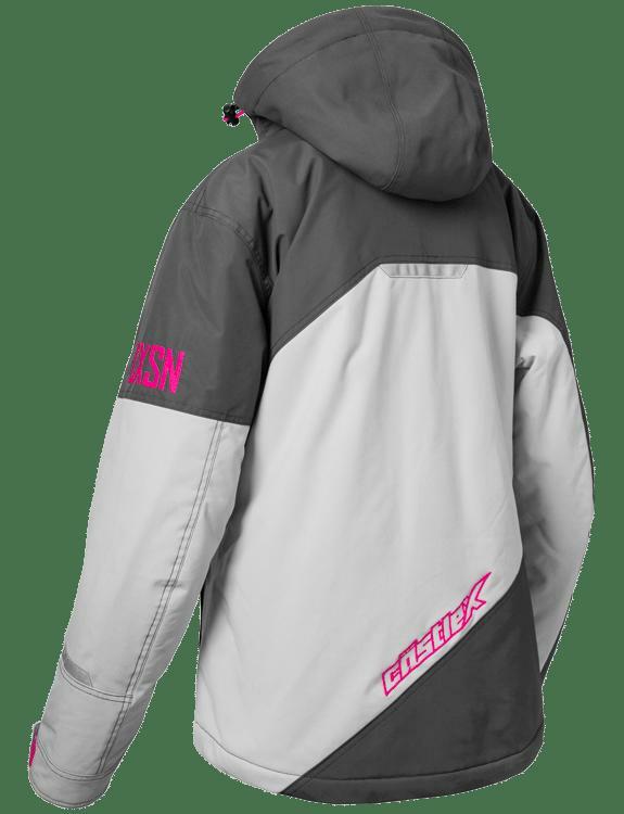 Castle X Womens Phase Snowmobile Jacket Silver Pink Glo SM 71-4242 - Open Box