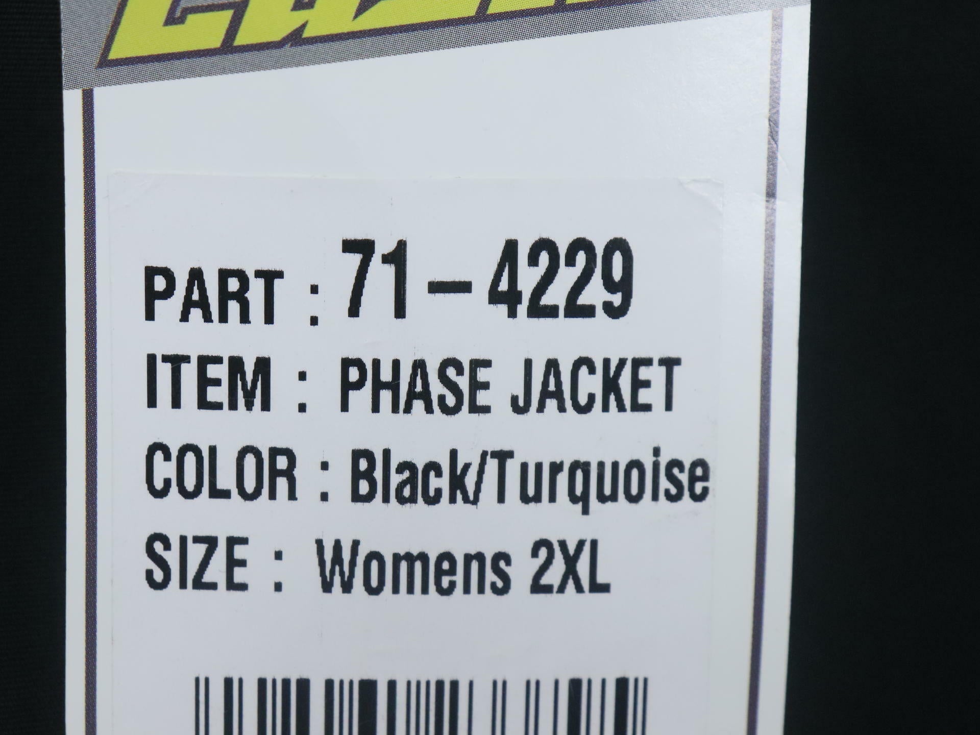 Castle X Phase Women's Snowmobile Jacket Black Turquoise 2XL 71-4229 - Open Box