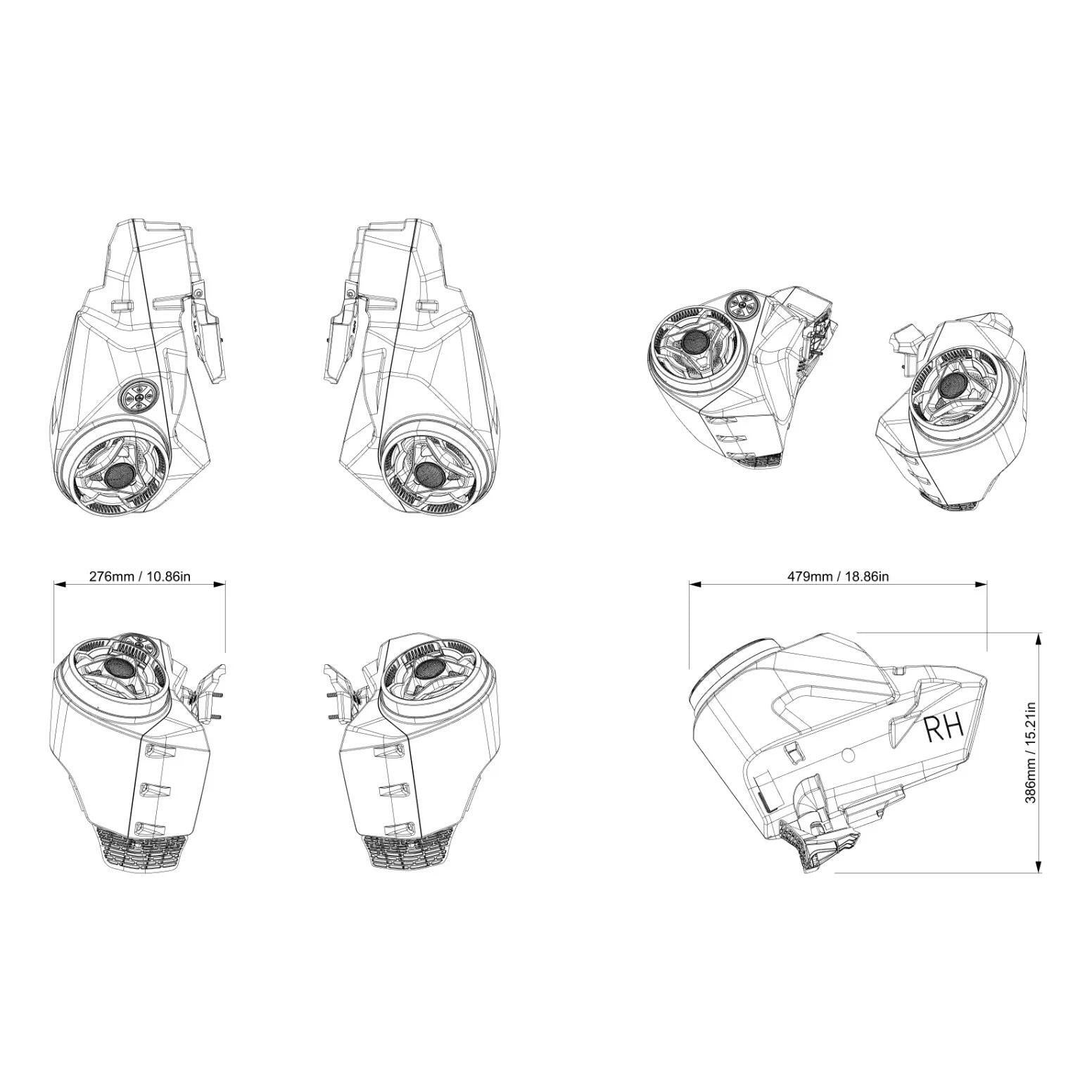 Sea-Doo 80W Platinum Audio System Kit PWC Jet Ski Speakers 295101458