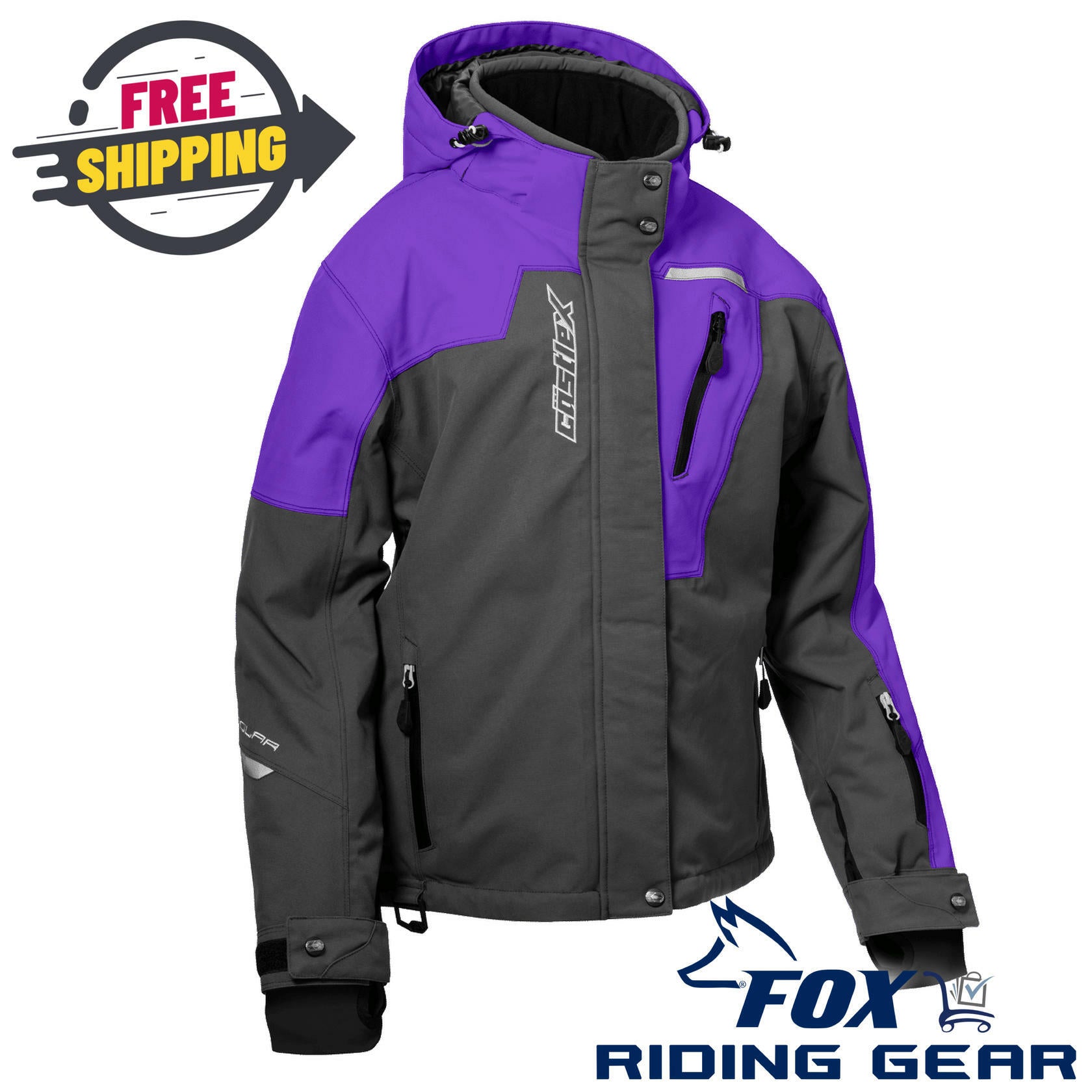 Castle X Womens Polar Winter Jacket Grape Charcoal Small 71-4392 - Open Box