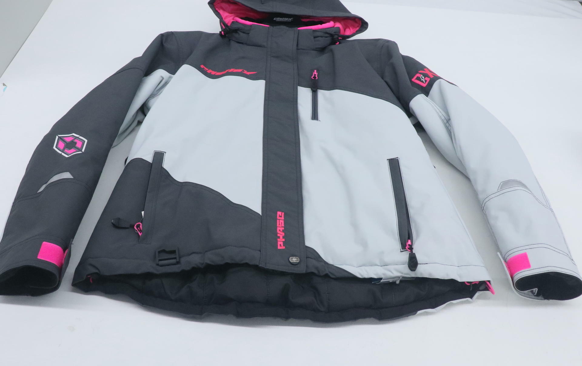 Castle X Phase Womens Snowmobile Jacket Silver Pink XL 71-4248 - Open Box
