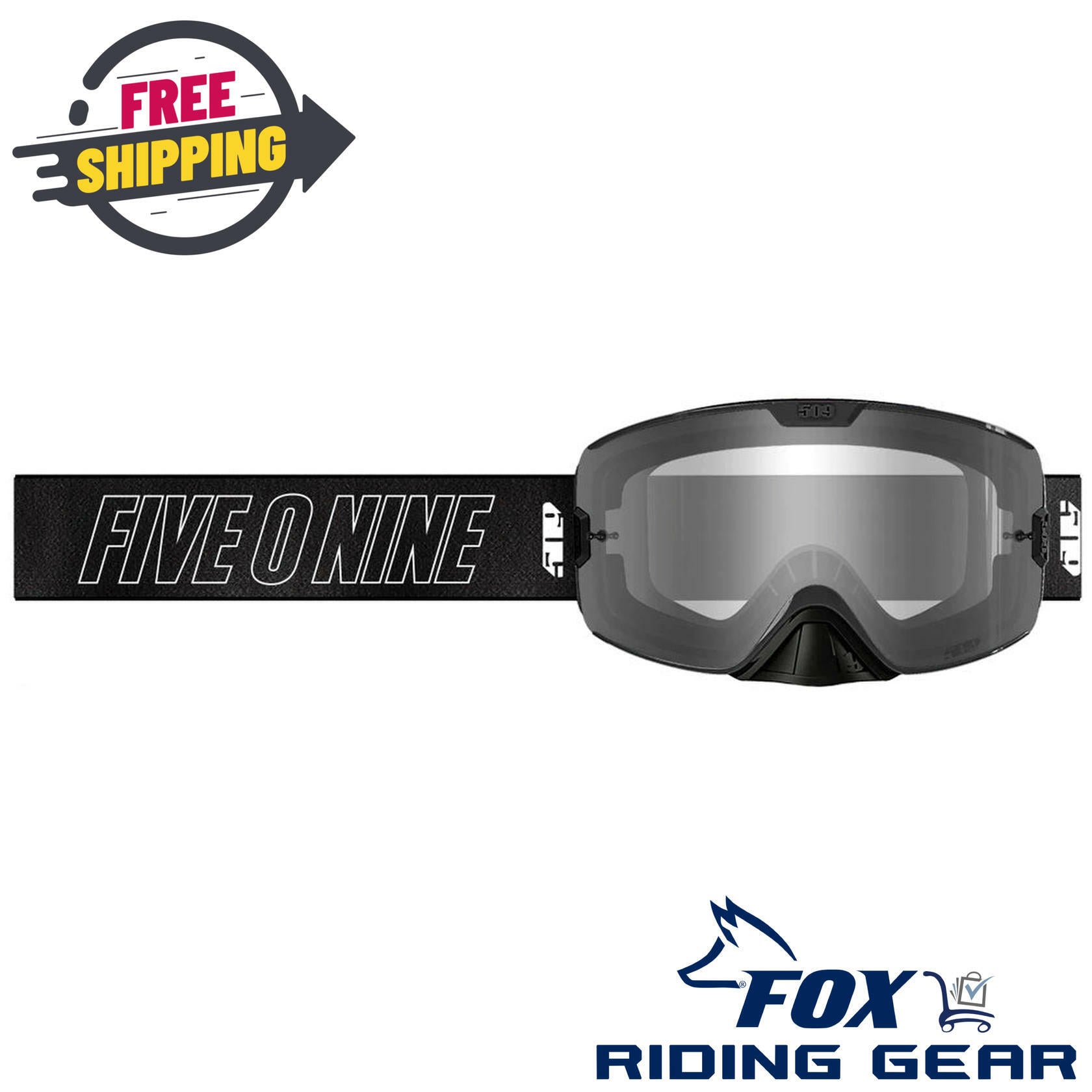 509 Kingpin Goggle Black Frame & Clear Lens - F02003500-000-004 - Open Box