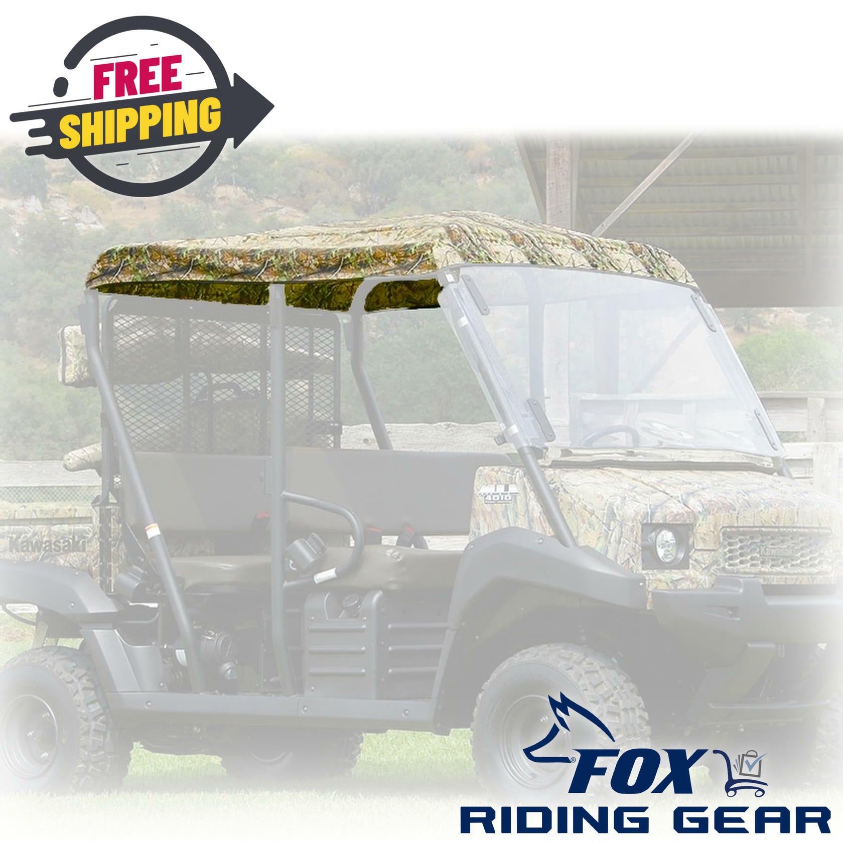 Kawasaki OEM Mule 3010 Fabric Soft Roof Camo RealTree KAFT4-007RTX - Open Box