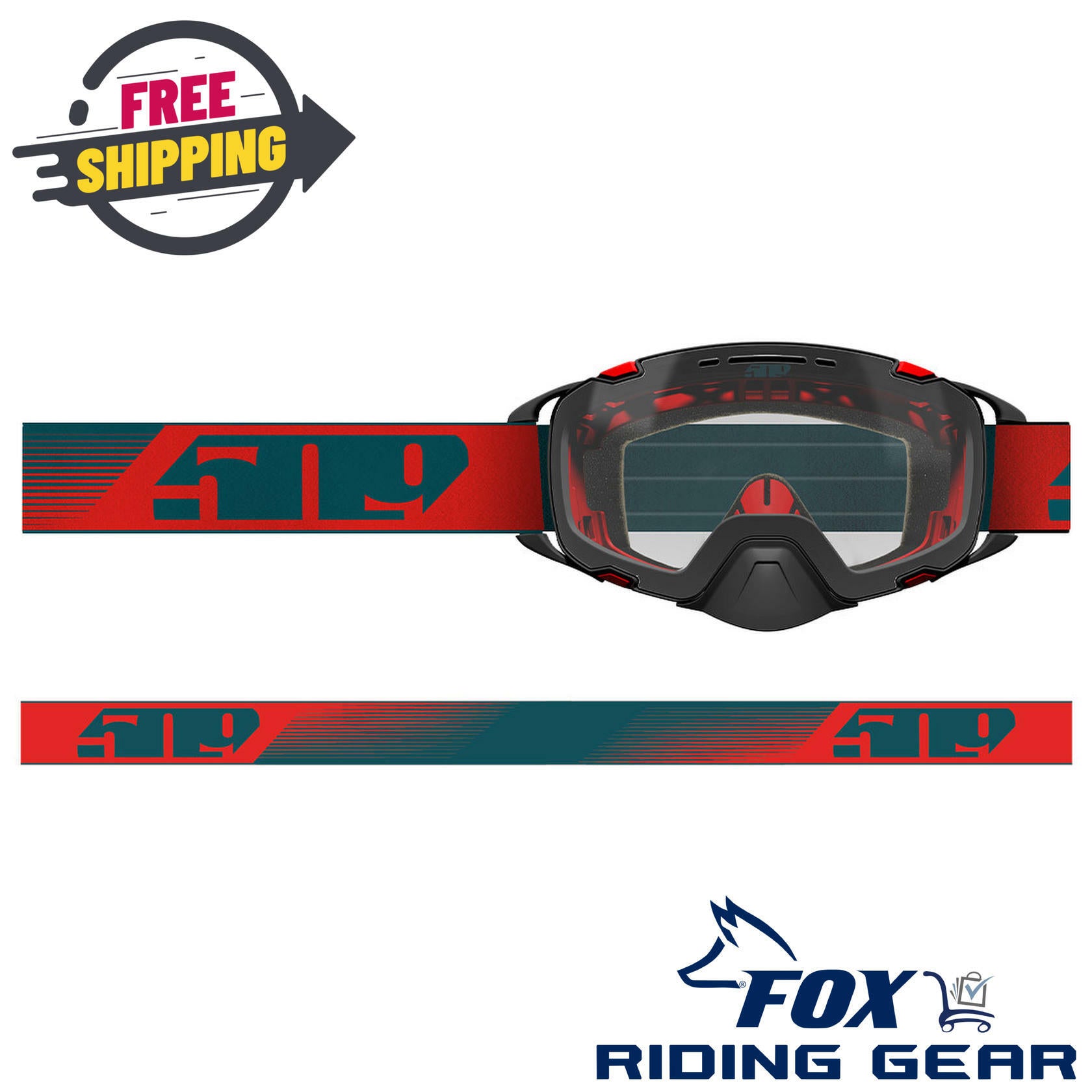 509 Aviator 2.0 Snowmobile Goggle Sharkskin Clear F02005700-000-204 - Open Box