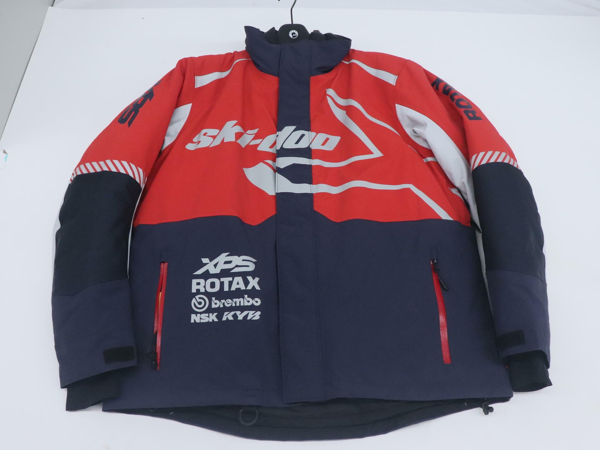 Ski-Doo Mens X-Team Snowmobile Jacket Navy Red LG 4409370916 - Open Box