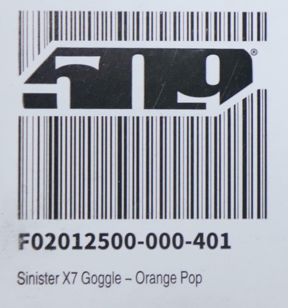 509 Sinister X7 Goggle Orange Pop Rose Mirror F02012500-000-401 - Open Box
