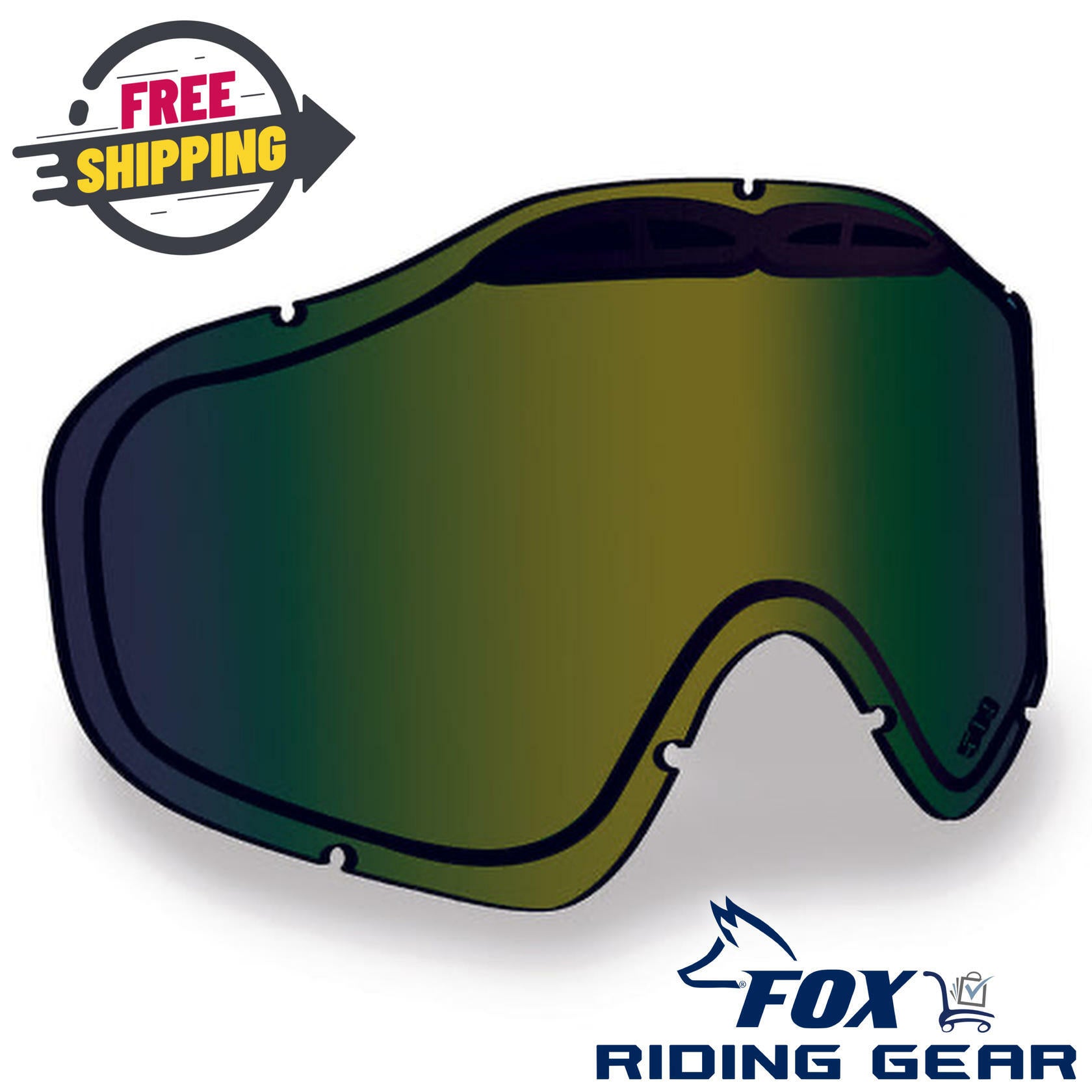 509 Sinister X5 Snowmobile Goggle Lens Green Mirror 509-X5LEN-18-GB - Open Box