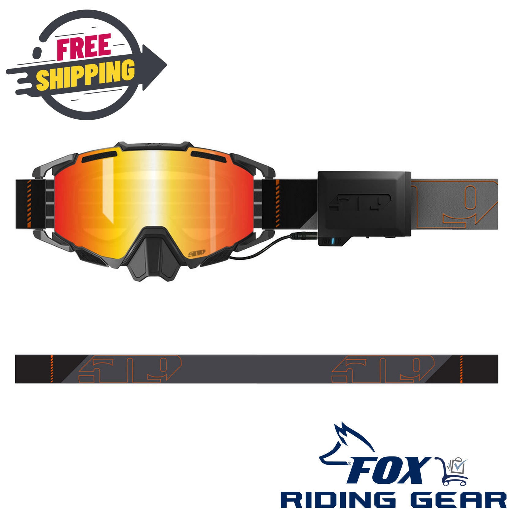 509 Sinister X7 Ignite S1 Goggles Orange Pop F02012800-000-401 - Open Box