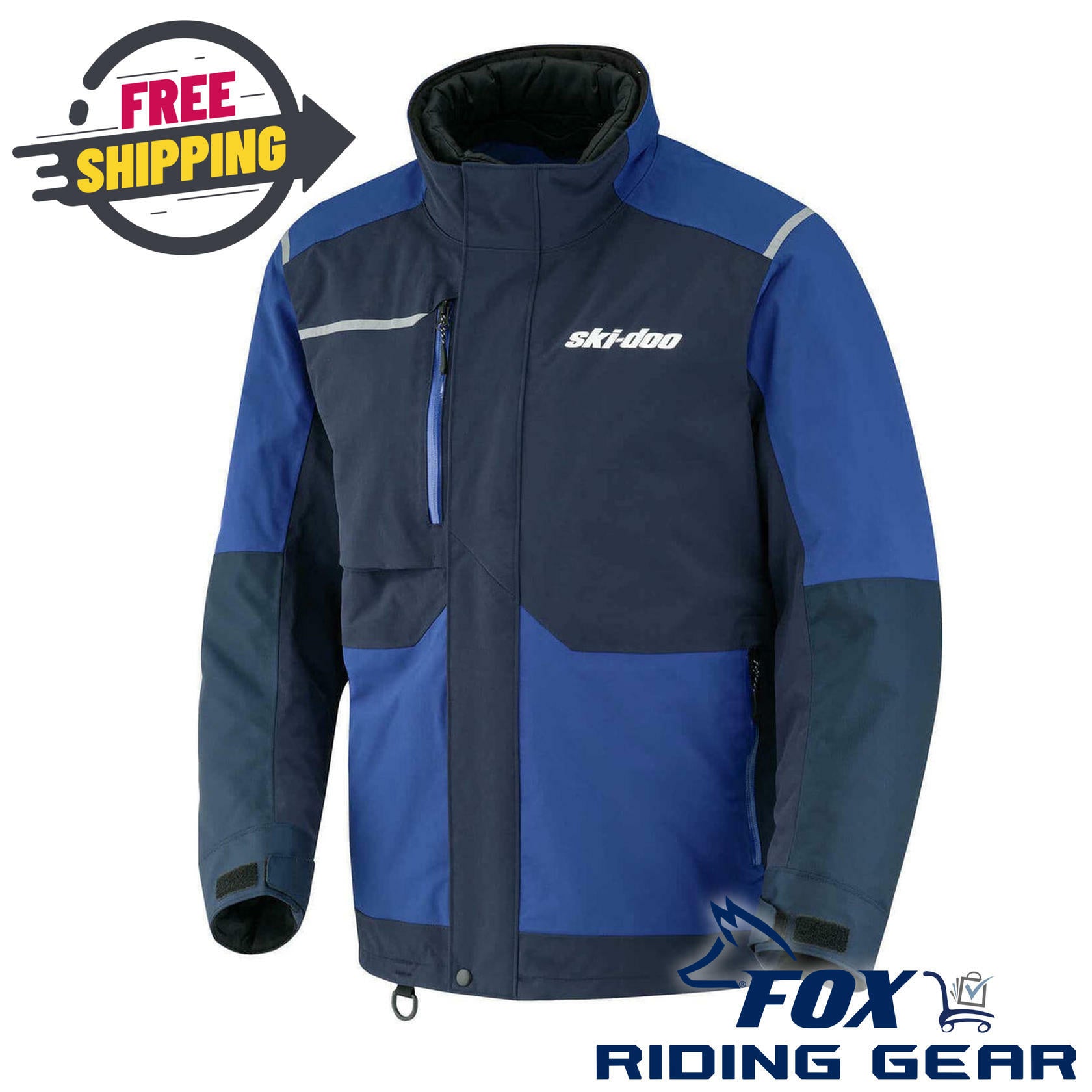 Ski-Doo Exodus Jacket Marine Navy Blue Mens Large LG 4560060989 - Open Box