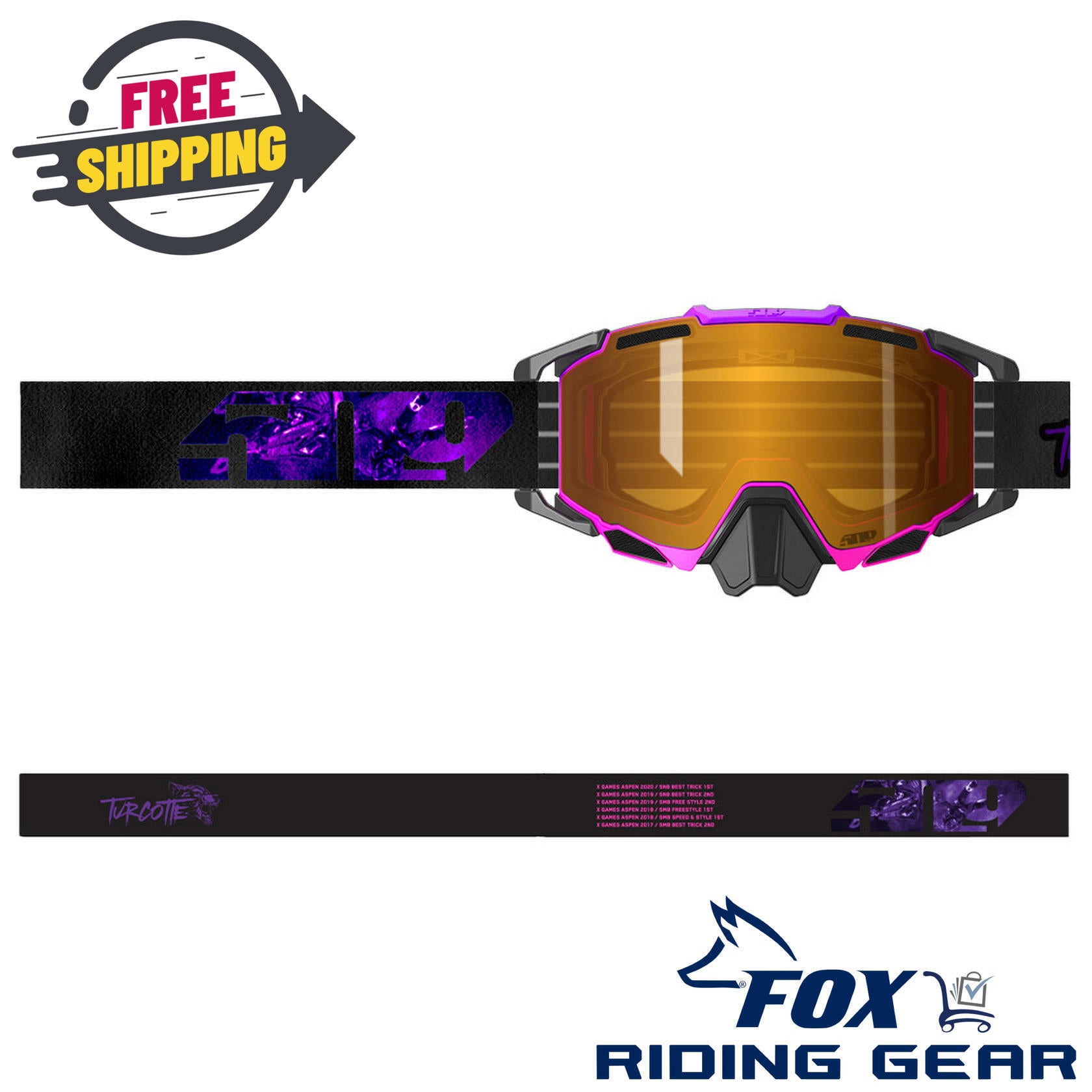 509 Sinister X7 Goggles Turcotte El Dorado Mirror F02012500-000-008 - Open Box
