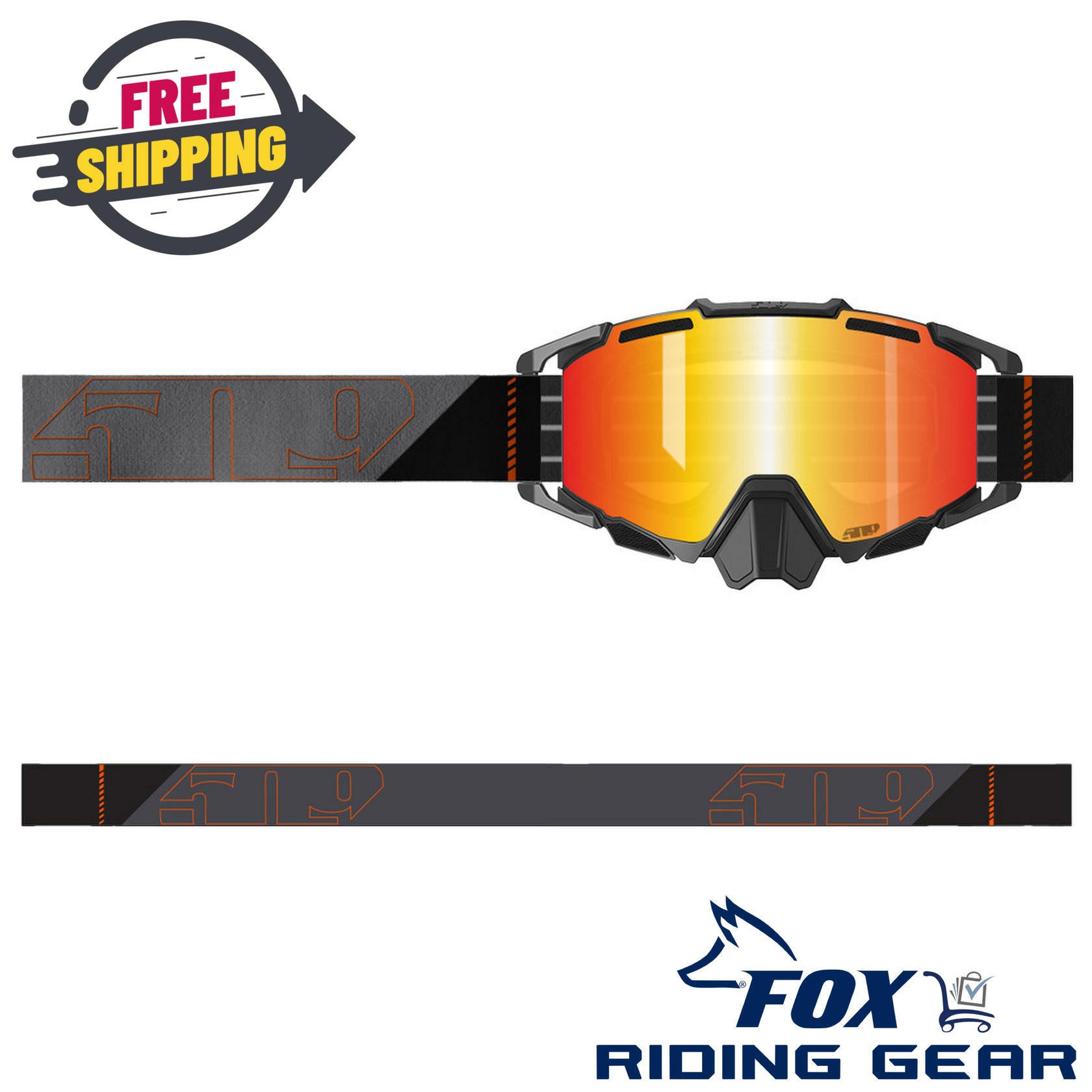509 Sinister X7 Goggle Orange Pop Rose Mirror F02012500-000-401 - Open Box