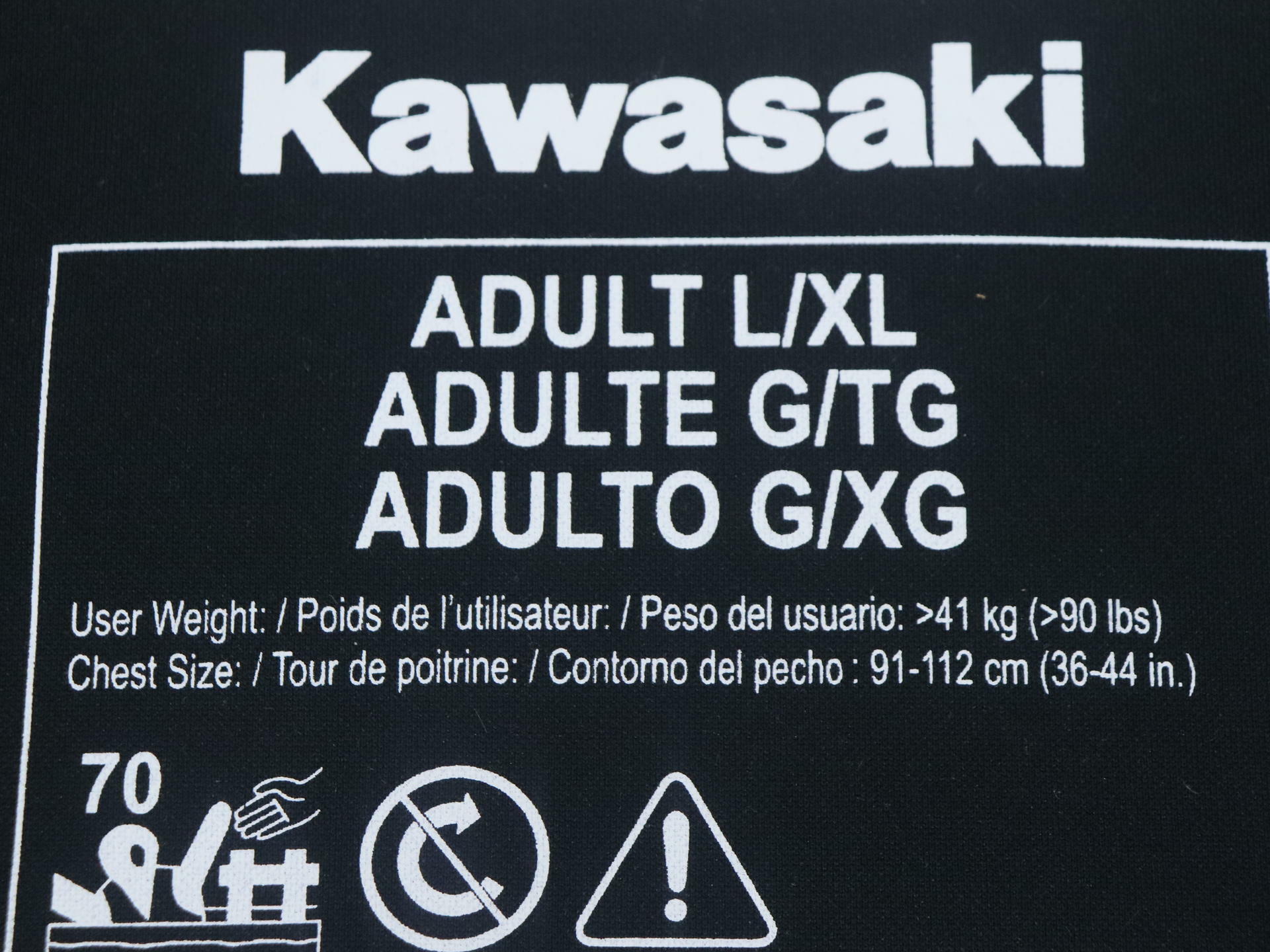 Kawasaki Life Jacket Goldy Neoprene - Adult LG/XL - K303-7531-GDLG - Open Box