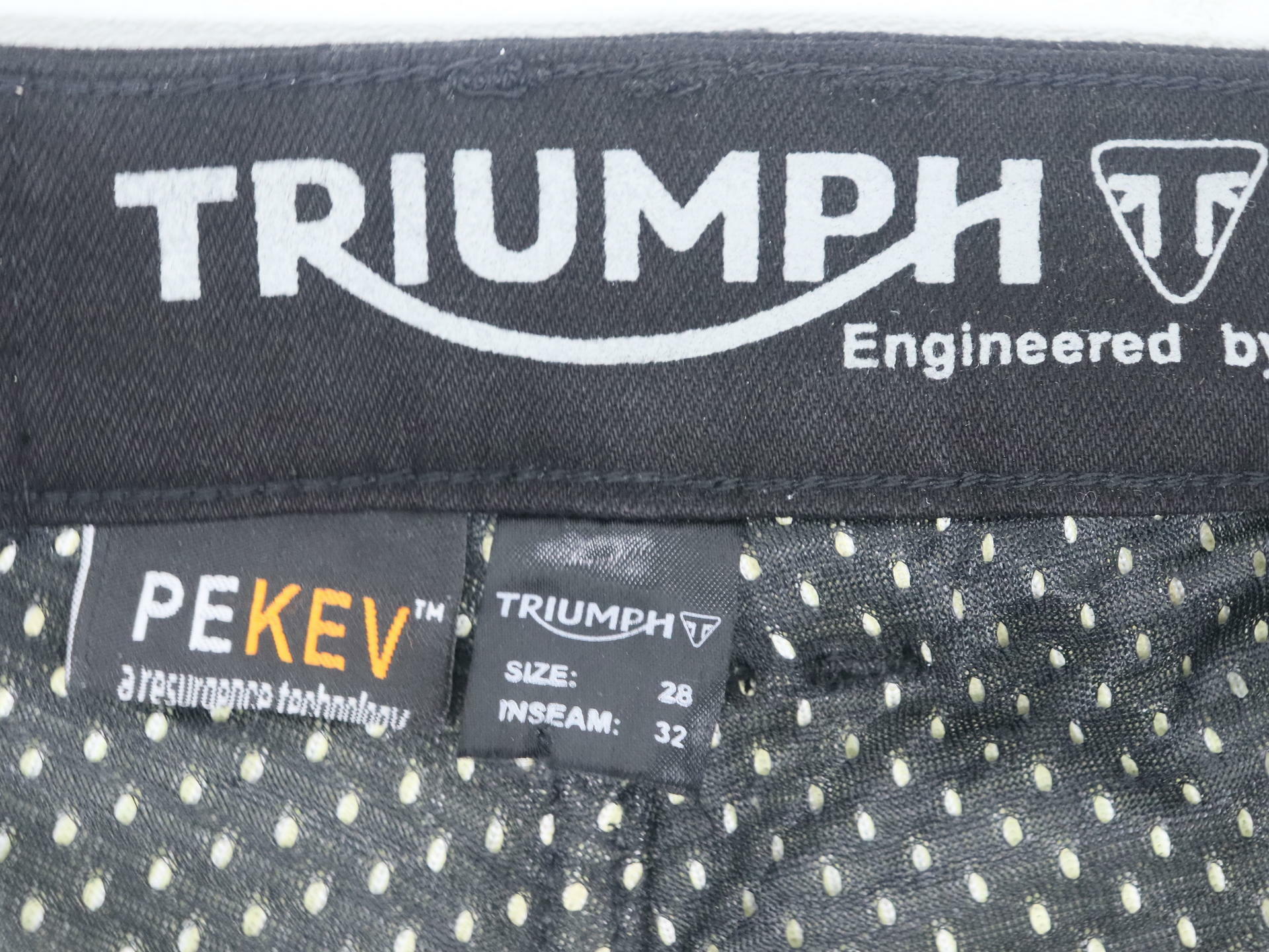 Triumph Womens Skinny Motorcycle Riding Jean Black 28R MDJS17120-28R -OPEN BOX