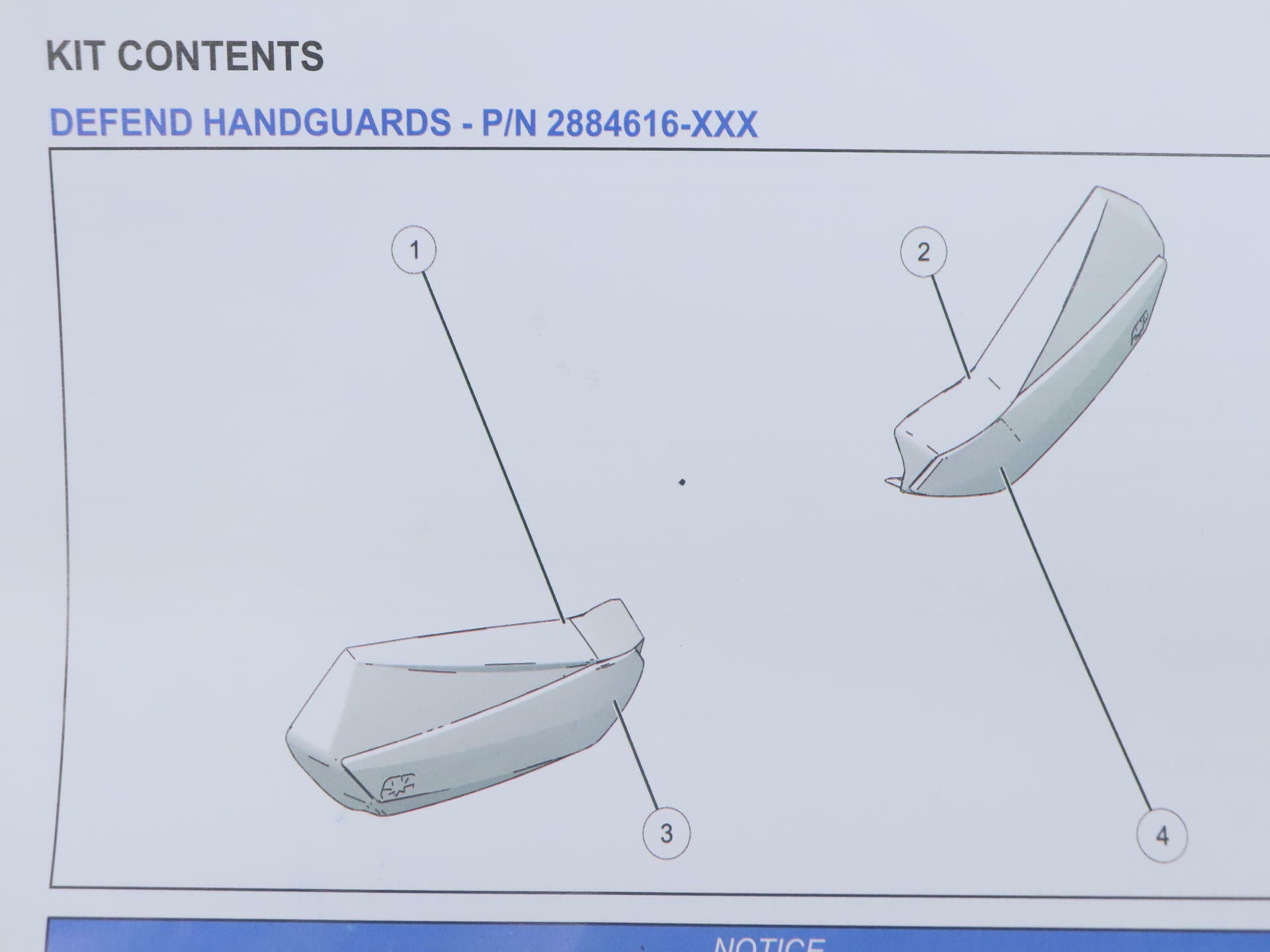 OPEN BOX - OEM Polaris Black Defend Handguards 2884616-266 - Indy Switchback