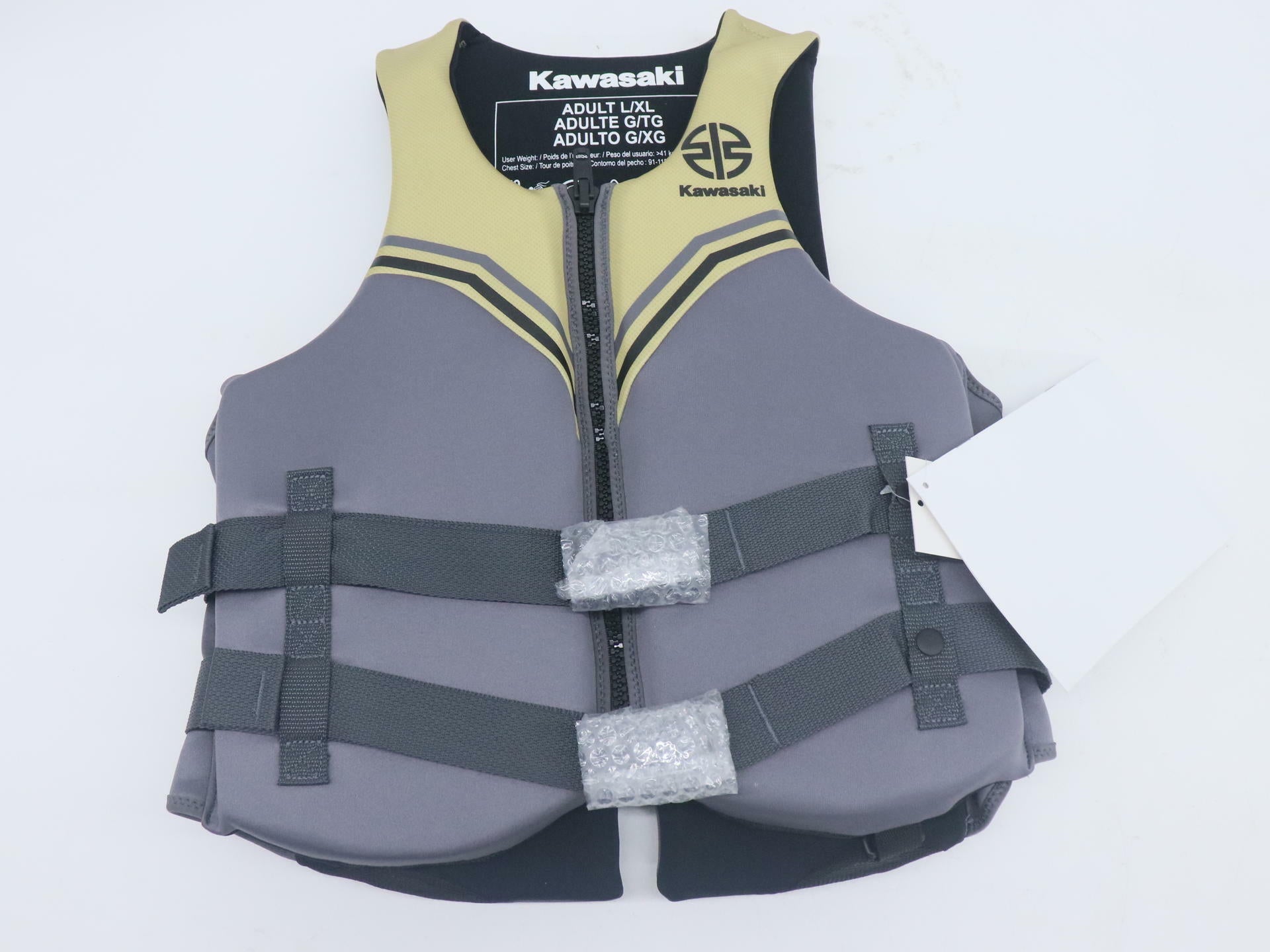 Kawasaki Life Jacket Goldy Neoprene - Adult LG/XL - K303-7531-GDLG - Open Box